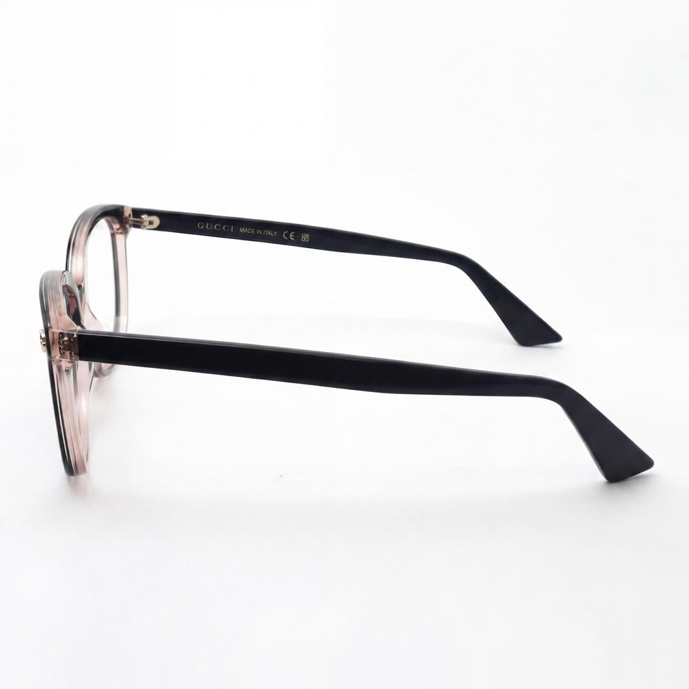 Gucci Women's Circular Cat-Eye Black Transparent Tortoise Optical Frames, Ready for Prescription Lenses