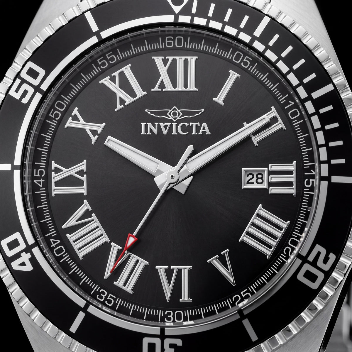 Reloj Invicta Pro Diver 14998 para hombre, de acero inoxidable, con esfera negra, funciones luminosas, fechador y bisel unidireccional de 45 mm, Photo 2