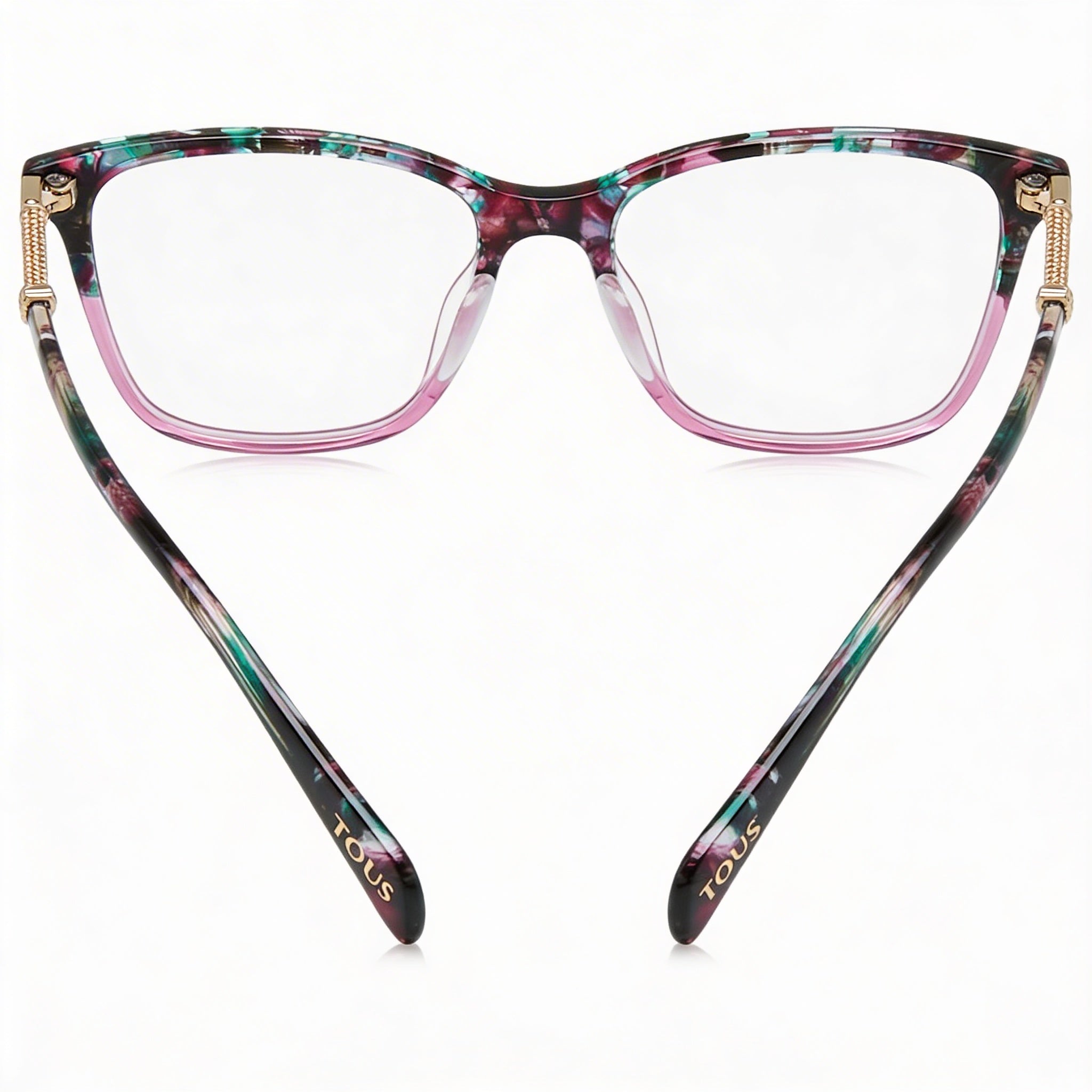 Tous Classic Women's Optical Frames with Grey Havana Pink Acetate Construction, 52mm Lens Width, Photo 3