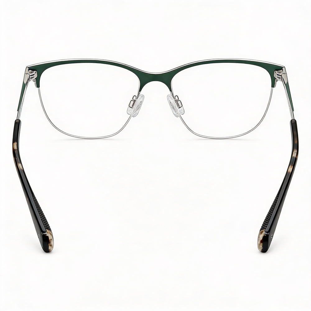 rag & bone RNB3034 Women's Green Stainless Steel Rectangle Full Rim Light Adaptive Eyeglasses 54-15-135