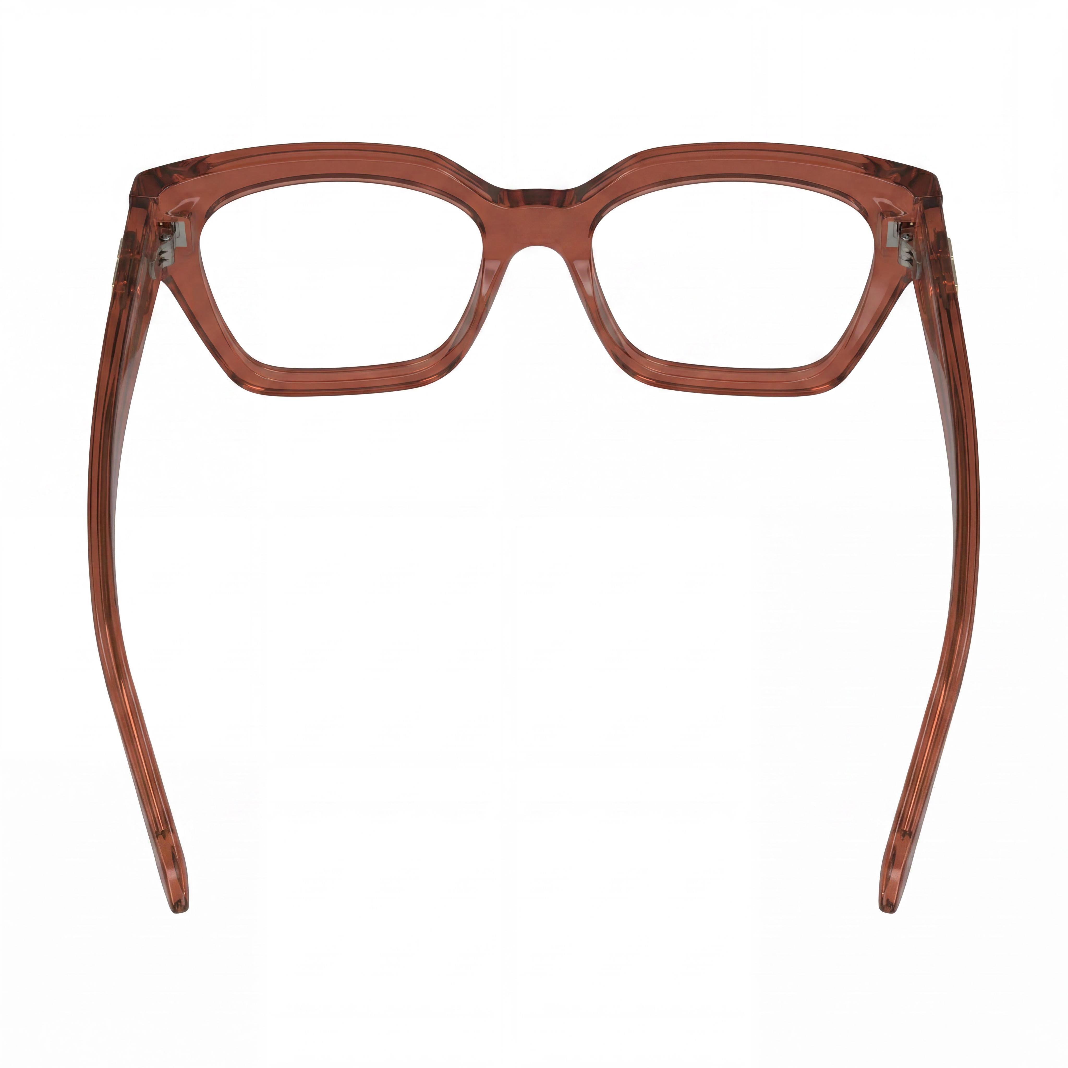 Ferragamo Unisex Lightweight Eyewear Transparent Rust INJECTED ACETATE Non-Polarized Multicoloured Lenses 53mm, Photo 4