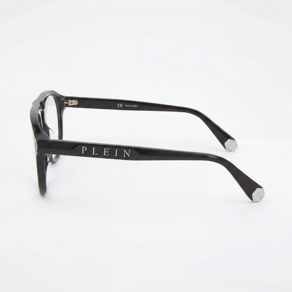 Gafas Philipp Plein Vpp016m unisex de montura de plástico en negro brillante con lentes multicolor, ancho de lente 55 mm