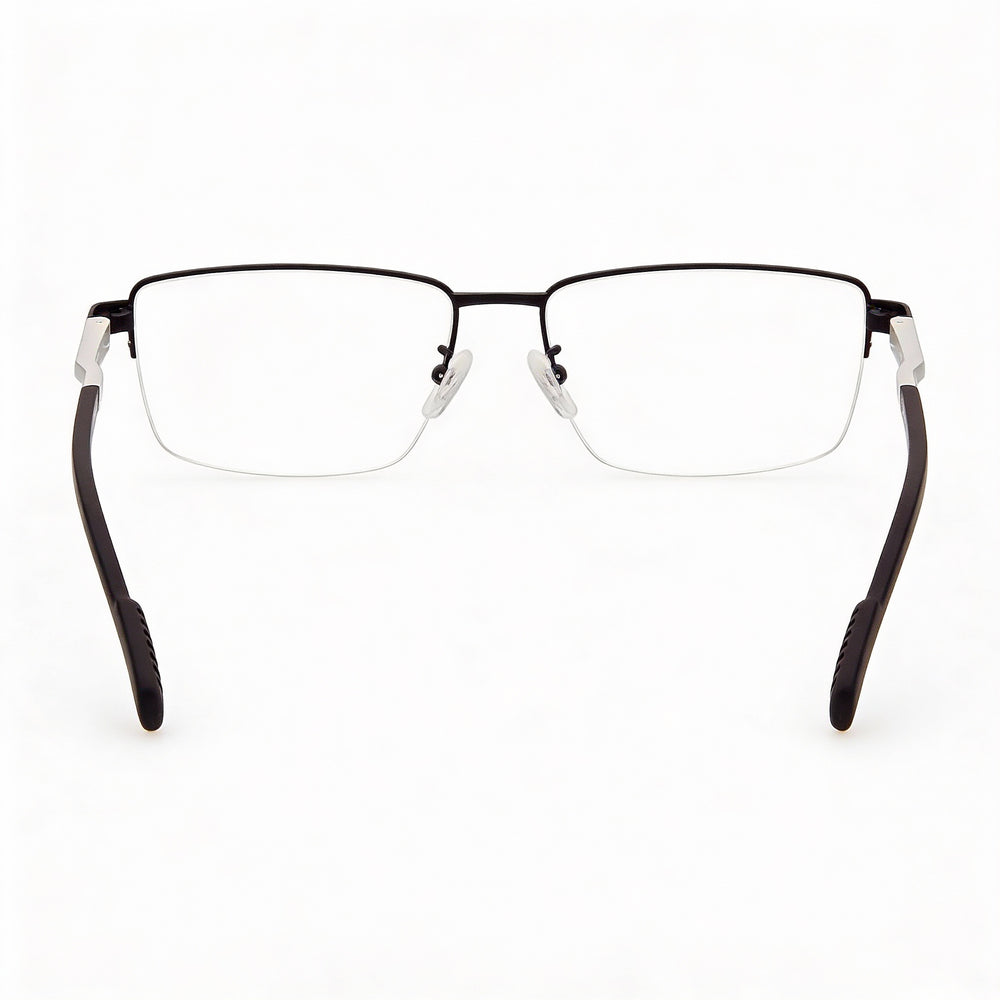 adidas Casual Men's Prescription Ready Eyeglasses with Matte Black Metal Frames – Lens Width 55mm, Bridge 17mm, Temple Length 140mm