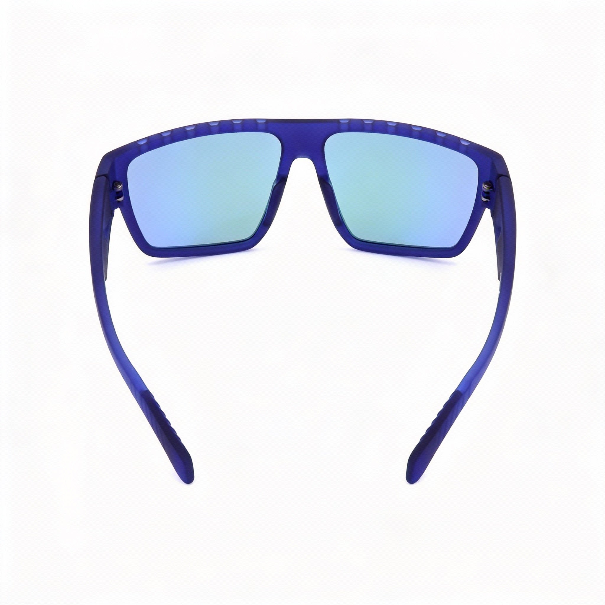 adidas Classic Men's Matte Blue Plastic Frame Non-Polarized Green Mirror Lenses UV Protection 61-15-45, Photo 3