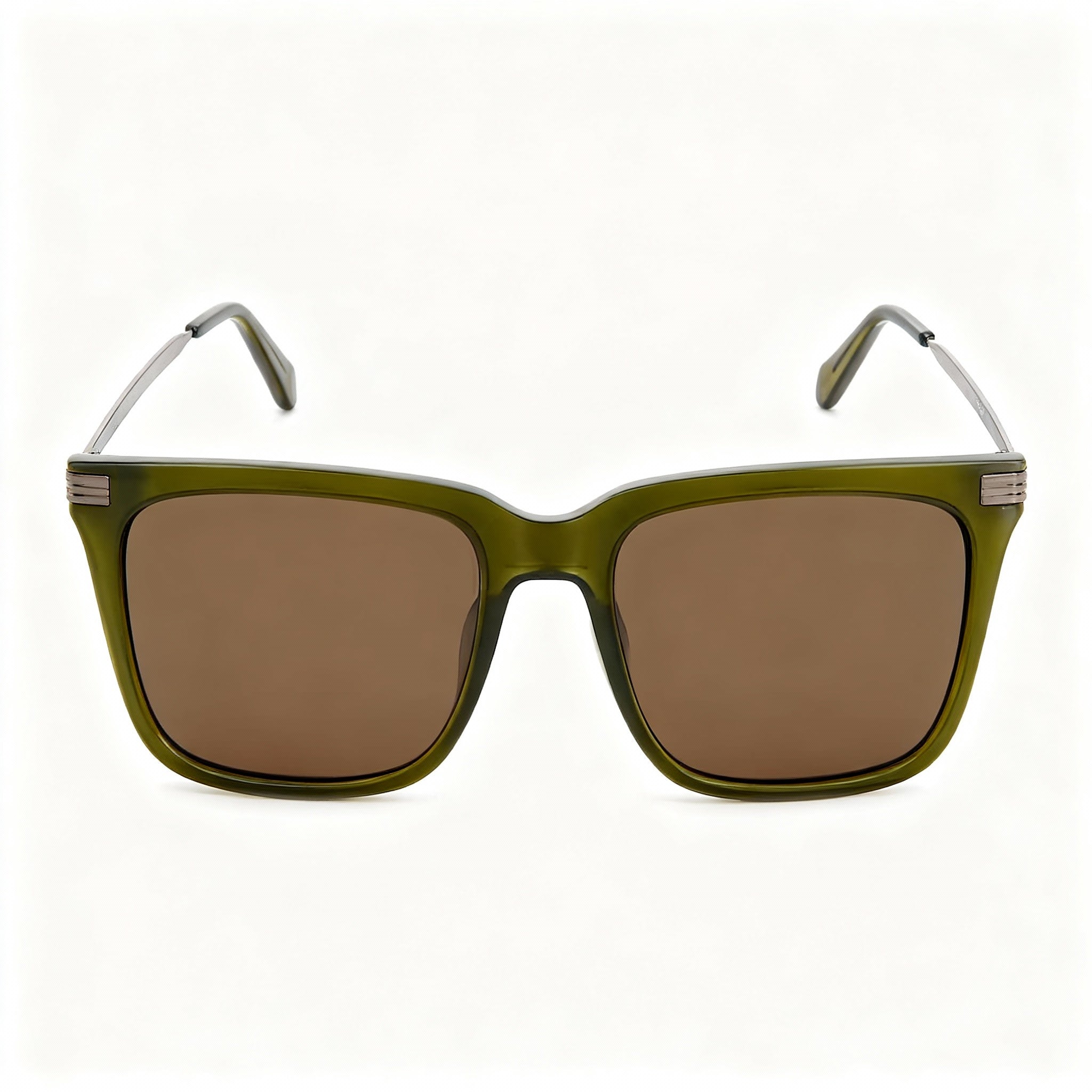 Fossil Fos 3152/G/S Men's Crystal Green Brown Square Cellulose Propionate Non-Polarized Sunglasses 56-20-145, Photo 4
