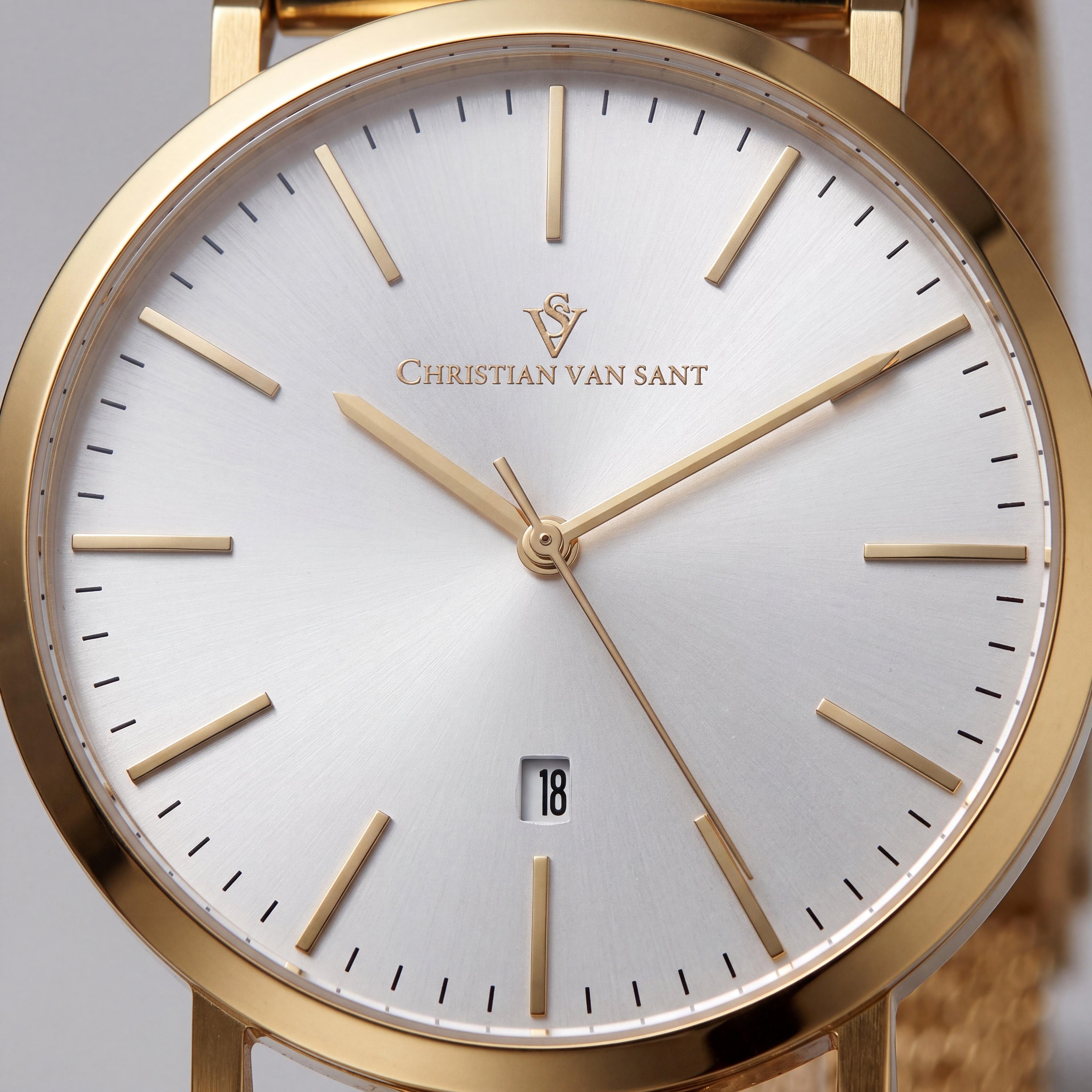 Christian Van Sant CV4325 Men's Paradigm Quartz Silver Stainless Steel Scratch Resistant Water Resistant 30m Watch, Photo 2