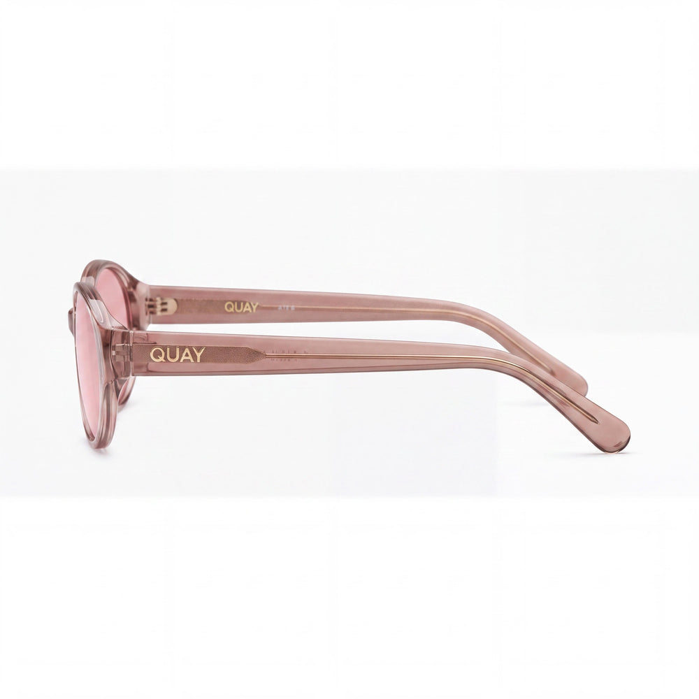 Gafas de sol redondas de inyección QUAY AUSTRALIA para mujer con 55 mm de ancho de lente, montura Doe Peony, lente Peony