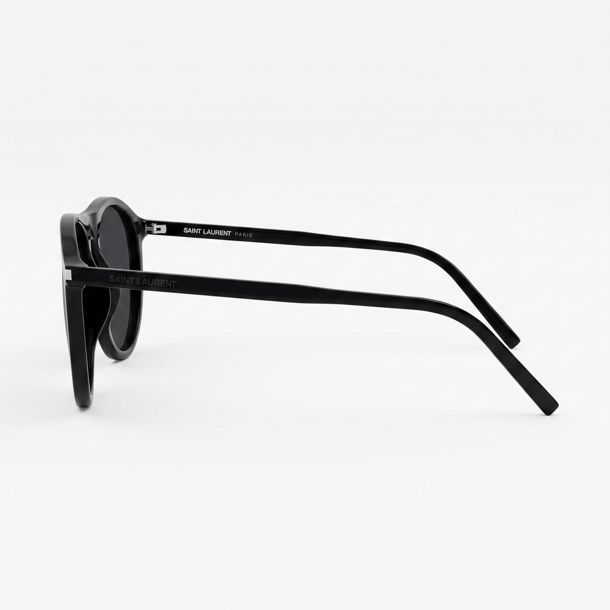 Gafas de sol Yves Saint Laurent SL 667 Aviators para mujer, montura de acetato negro, lentes de plástico negro no polarizadas, 56 mm, Photo 2