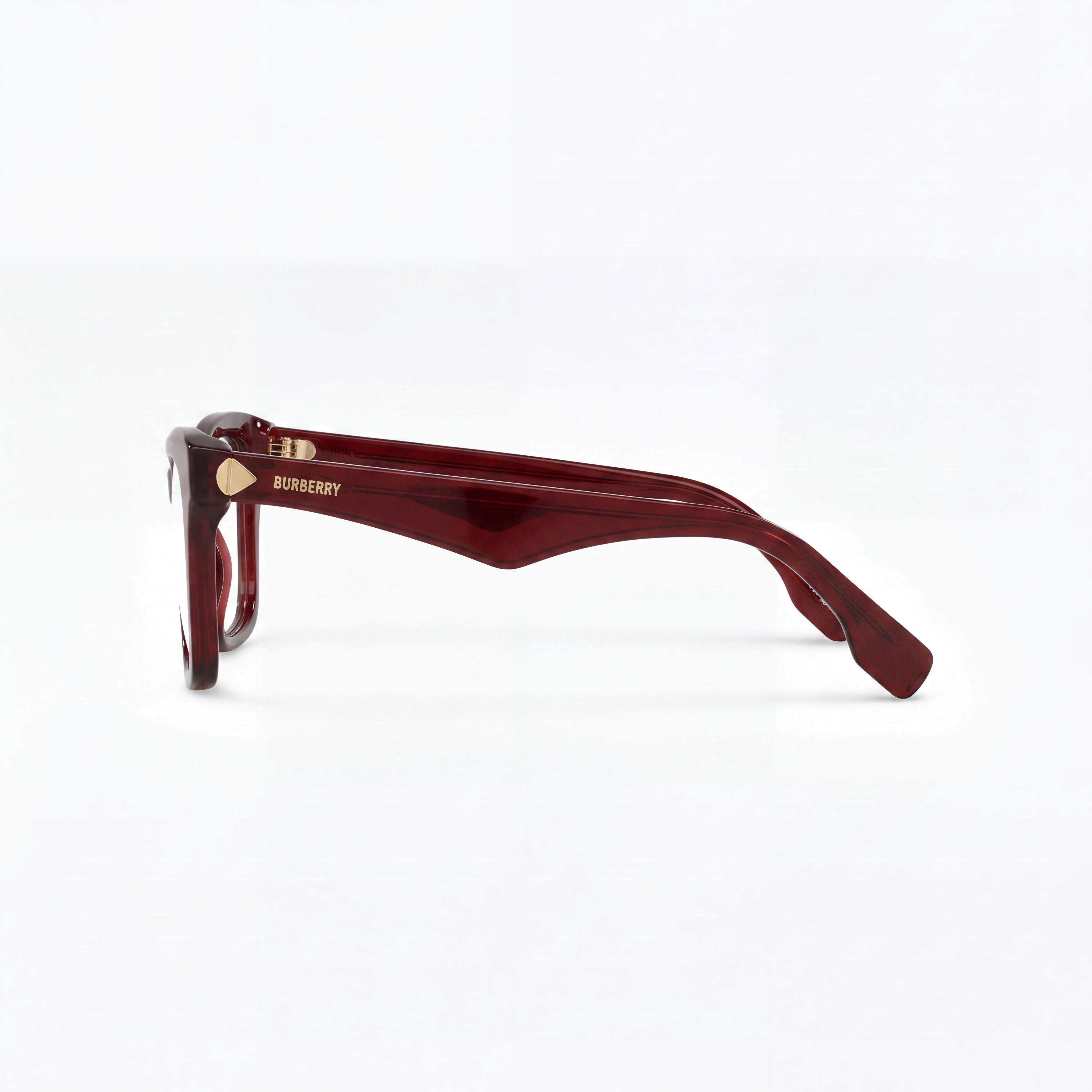 Gafas BURBERRY Unisex Clásicas Rojas con Montura Roja, con Lentes Transparentes de Demostración, Listas para Lentes Graduadas Personalizadas, Photo 2