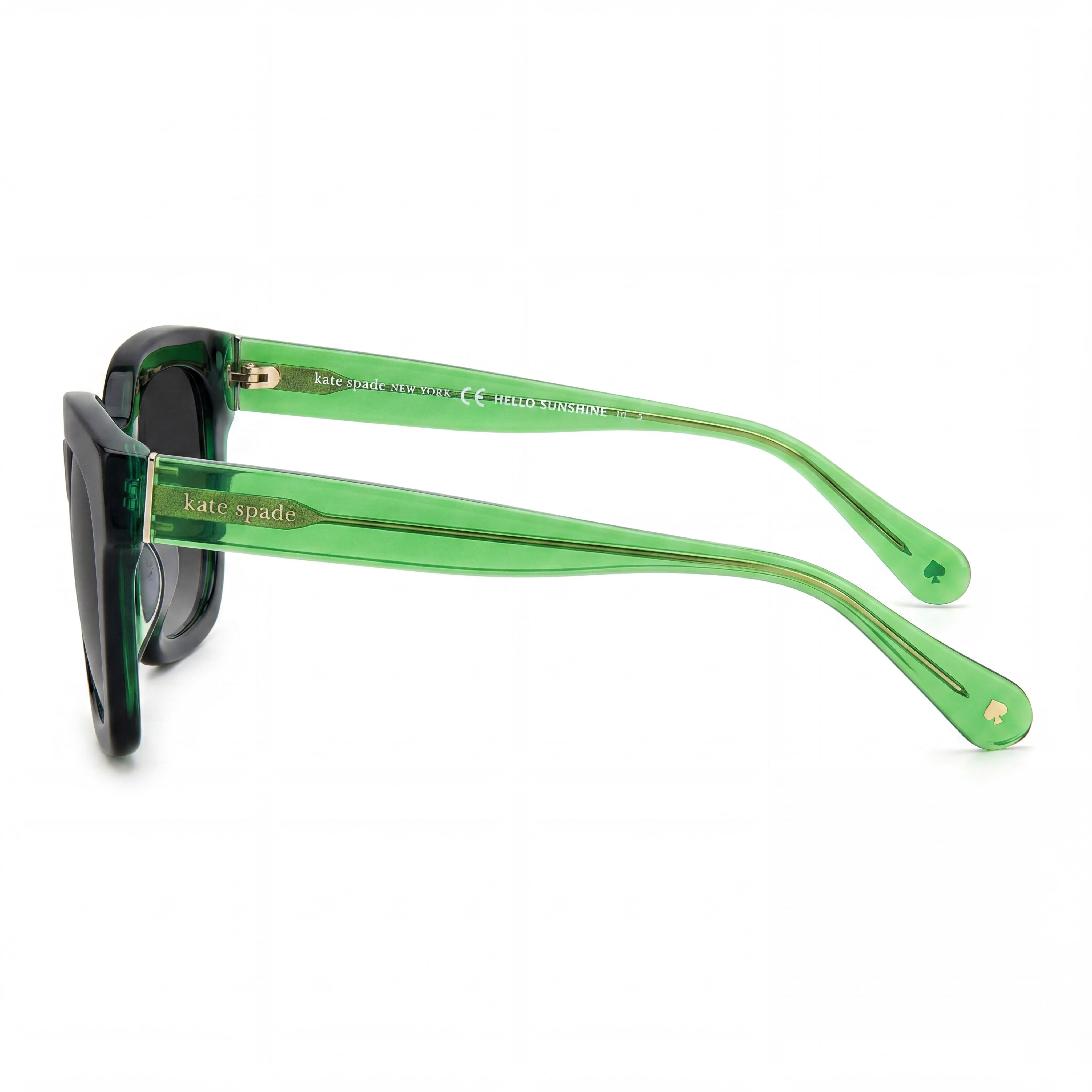 Kate Spade New York Black Green Rectangle Sunglasses for Women, 50mm, Photo 3