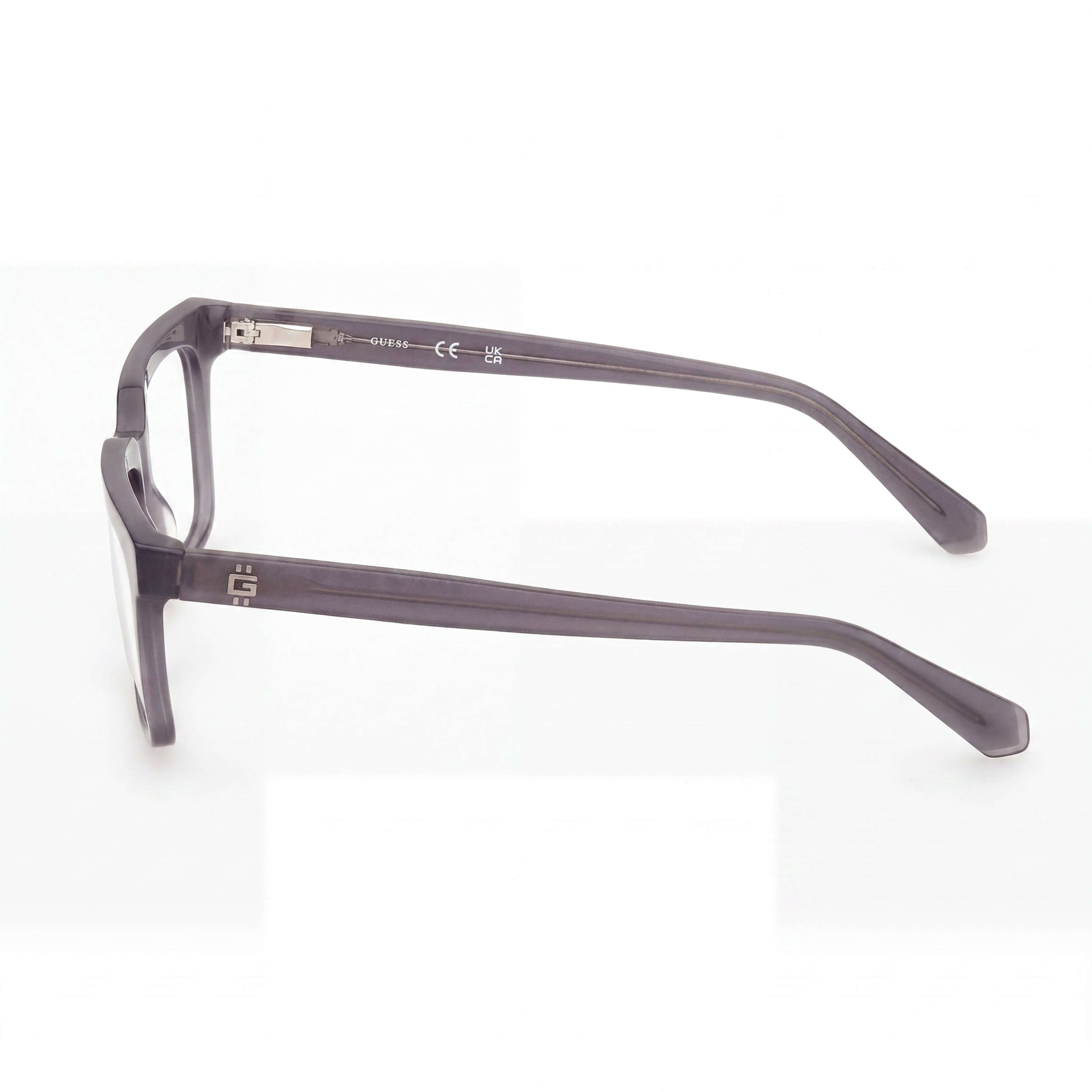 Guess GU50133 Shiny Grey Rectangle Eyeglasses for Women, Plastic, Photo 3