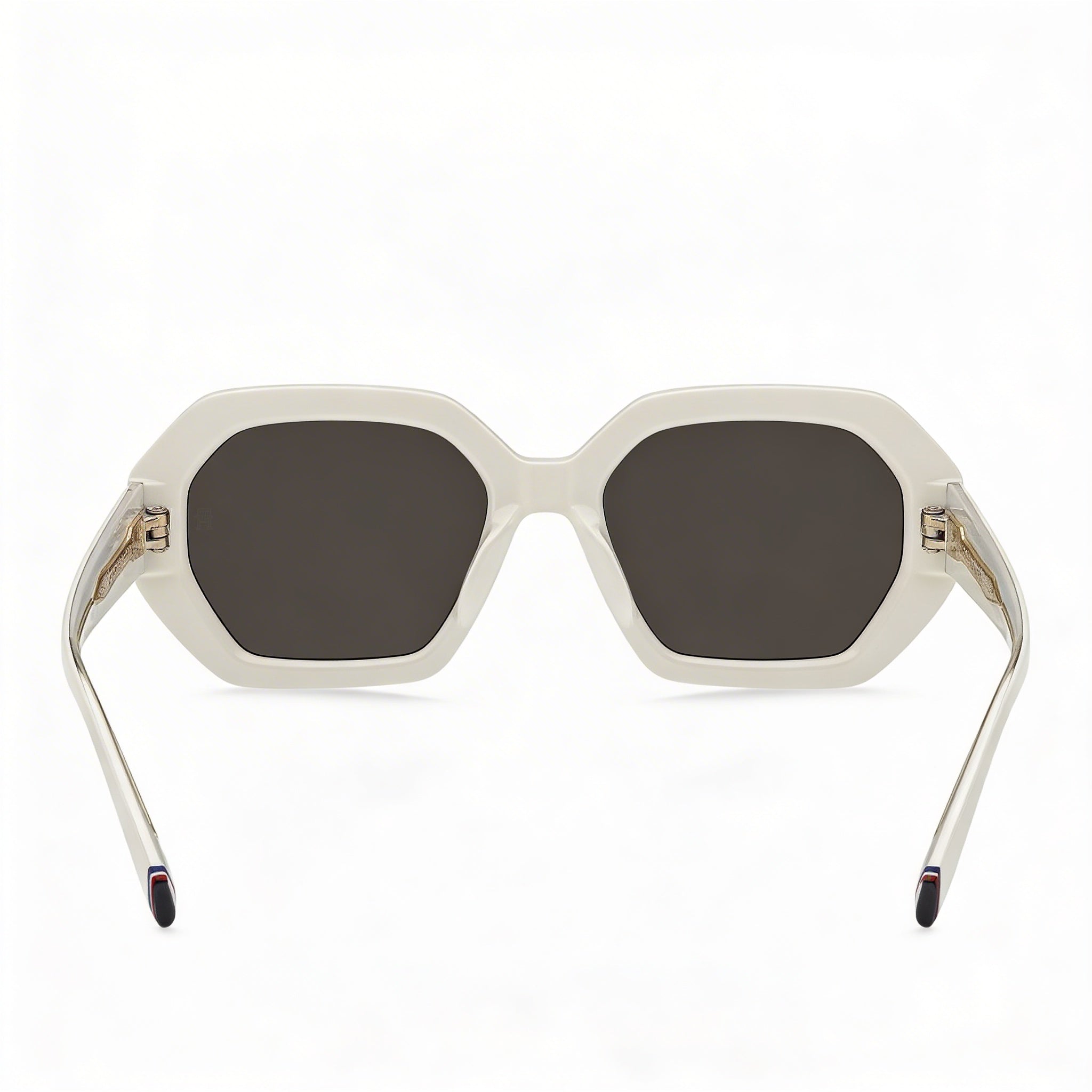 Tommy Hilfiger Casual. Gafas de sol de acetato marfil para mujer con lentes de policarbonato, 100 % protección UV, 52-20-140 mm., Photo 4
