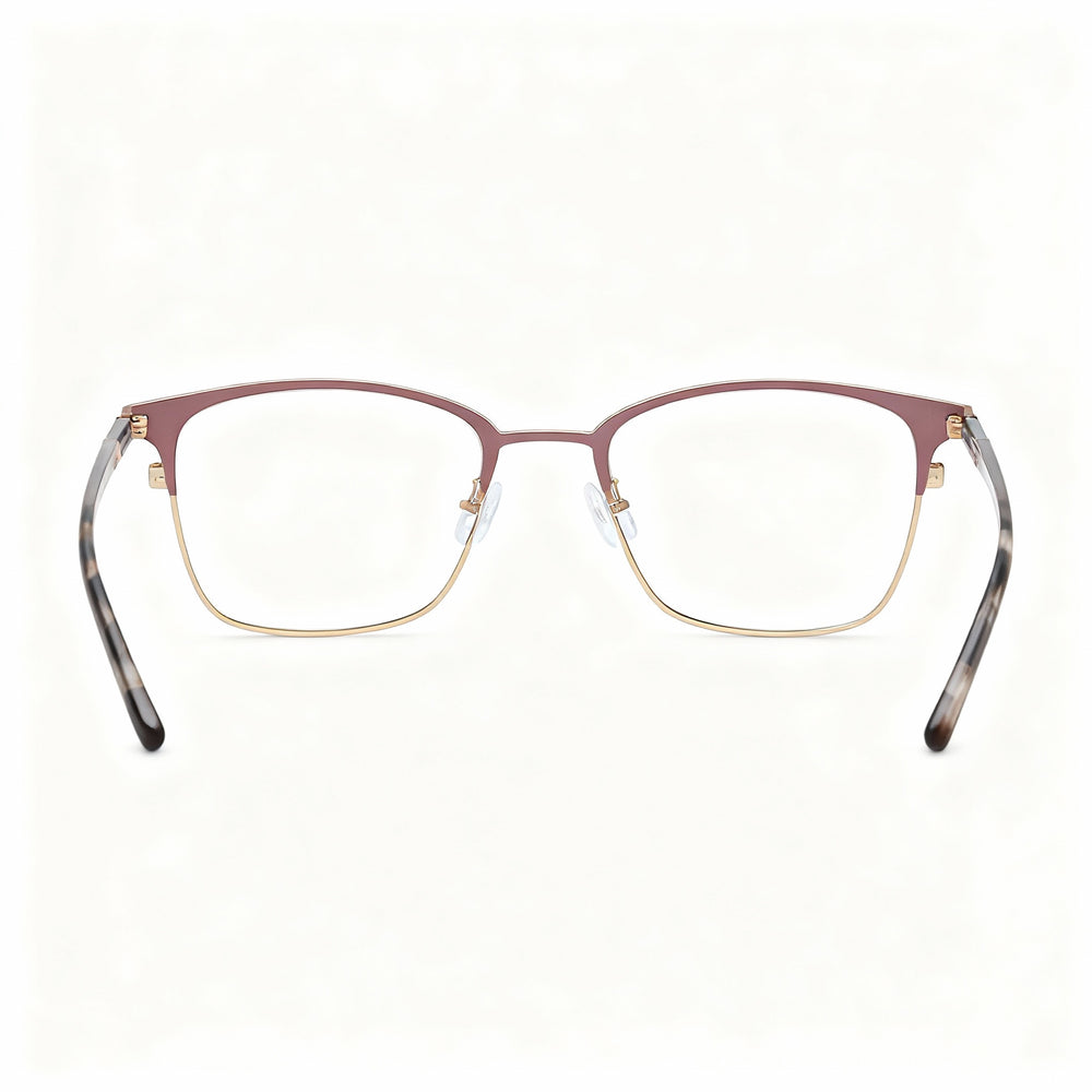 Gafas de vista DKNY Dk3002 para mujer, cuadradas, con montura completa de acero inoxidable color malva, talla 52-17-135 mm