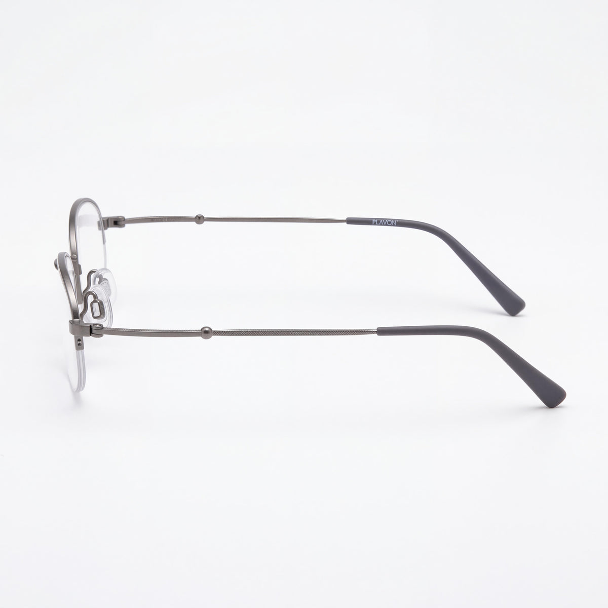 Flexon H6030 Unisex Prescription Eyeglasses crafted with Flexon Frame Material in Light Gunmetal, 50mm Lens Width, Photo 2
