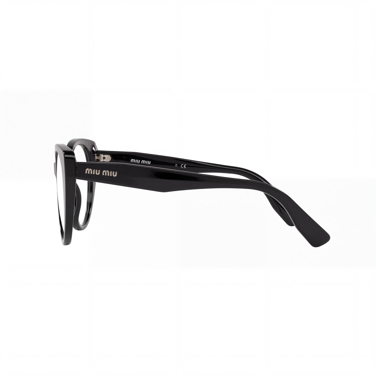 Gafas Miu Miu 6tv para hombre con montura de acetato negra y lentes transparentes de policarbonato 48-18-140, Photo 2