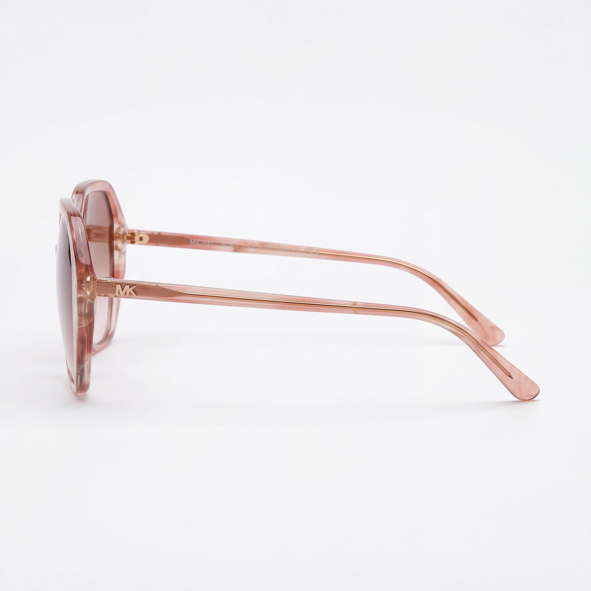 Gafas de sol redondas para mujer Michael Kors MK2138U de acetato, color rosa transparente con degradado marrón, protección UV, 57 mm, Photo 3