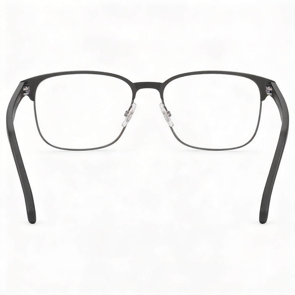 Carrera 138/V Gafas Ópticas Rectangulares Delgadas de Metal Negro Mate Unisex con Barra Frontal 54mm