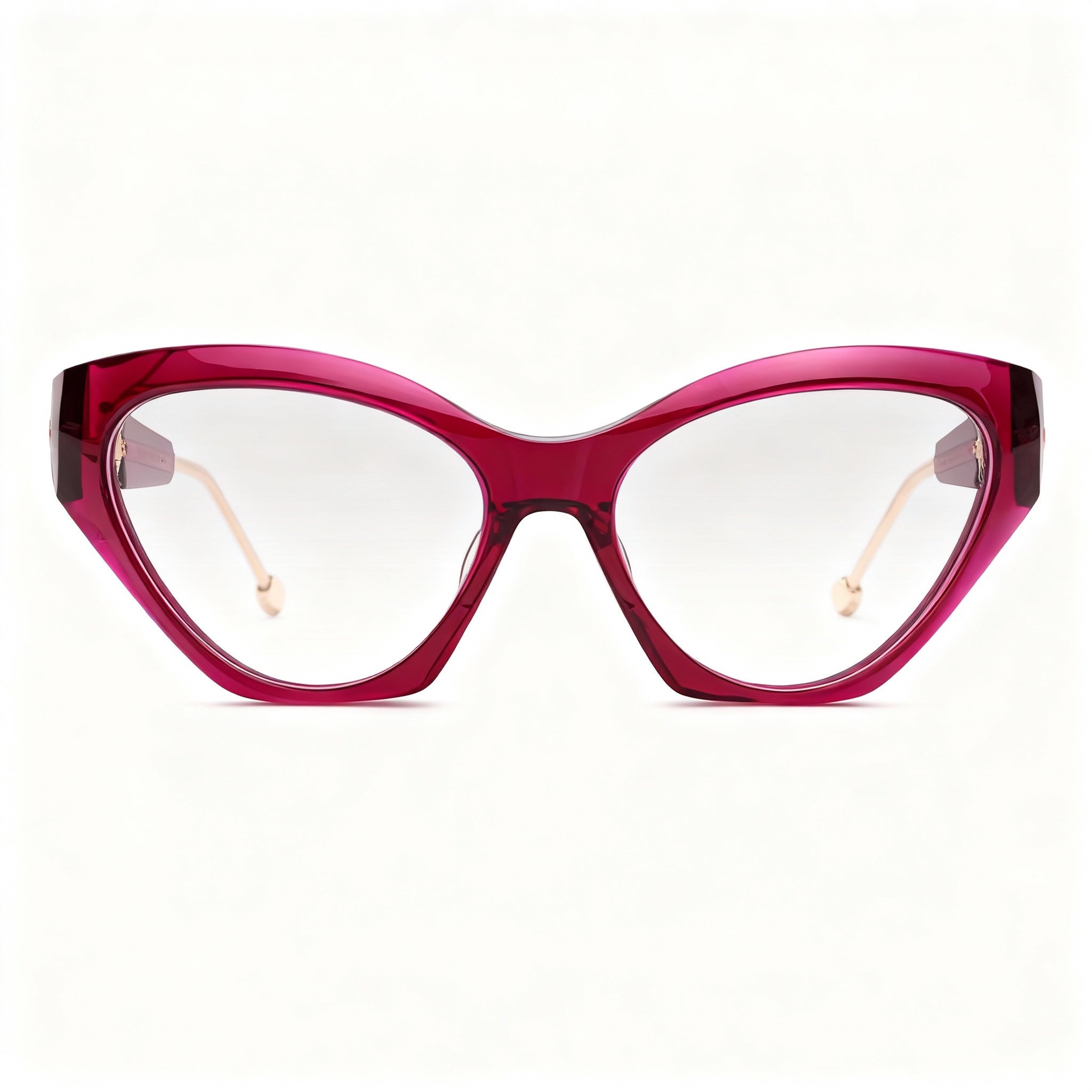Philipp Plein VPP069S Classic Women's Acetate Optical Frames Transparent Plum 55mm Lens 18mm Bridge 140mm Temple, Photo 4