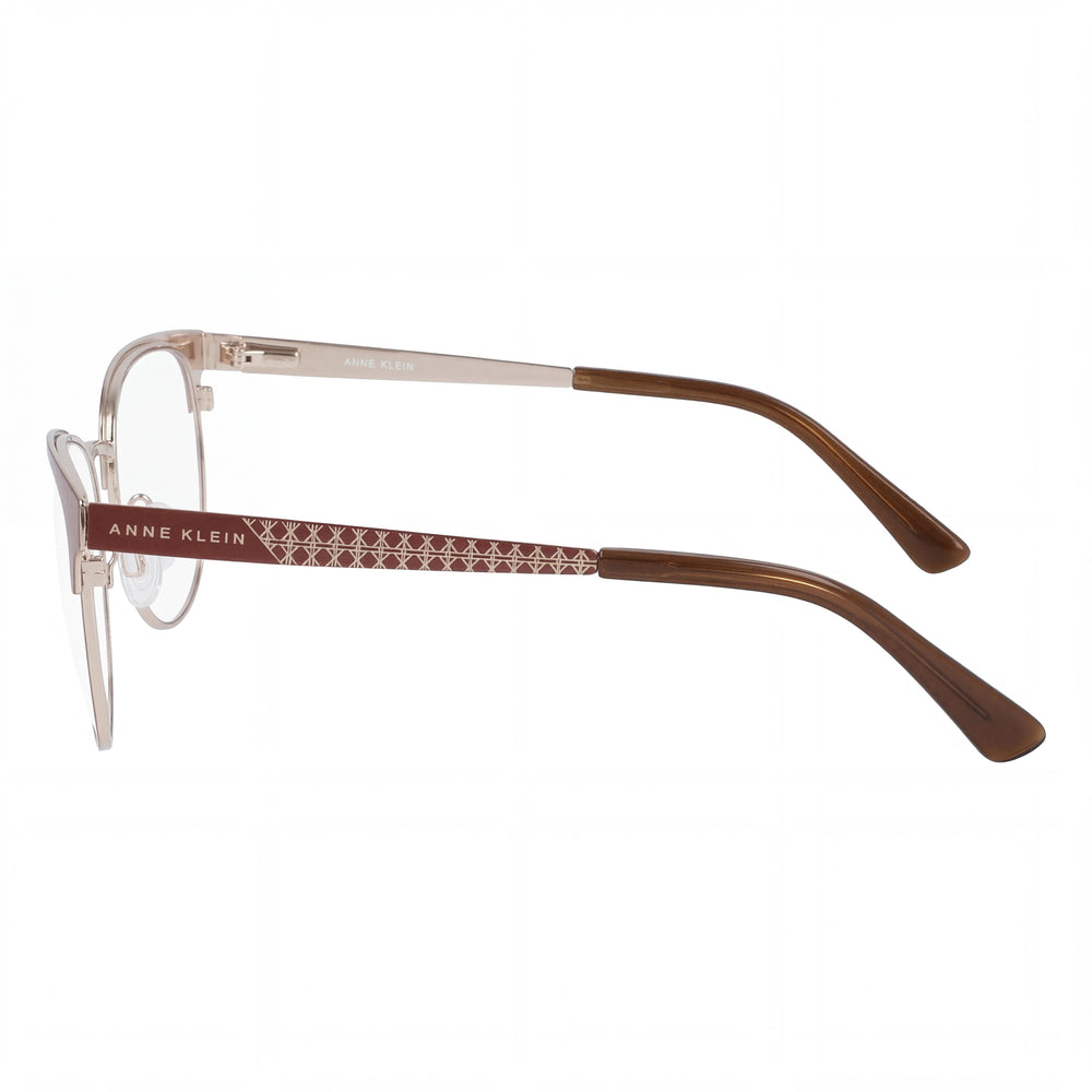Anne Klein Women's Mocha Eyeglasses with Clear Demo Lenses, Lenses can be replaced with custom prescription lenses.