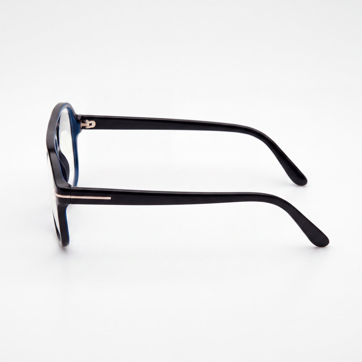 Tom Ford Men's Ft6058-b Pilot Shiny Black Blue Filter Plastic Frame Black Polycarbonate Lens 58mm, Photo 3