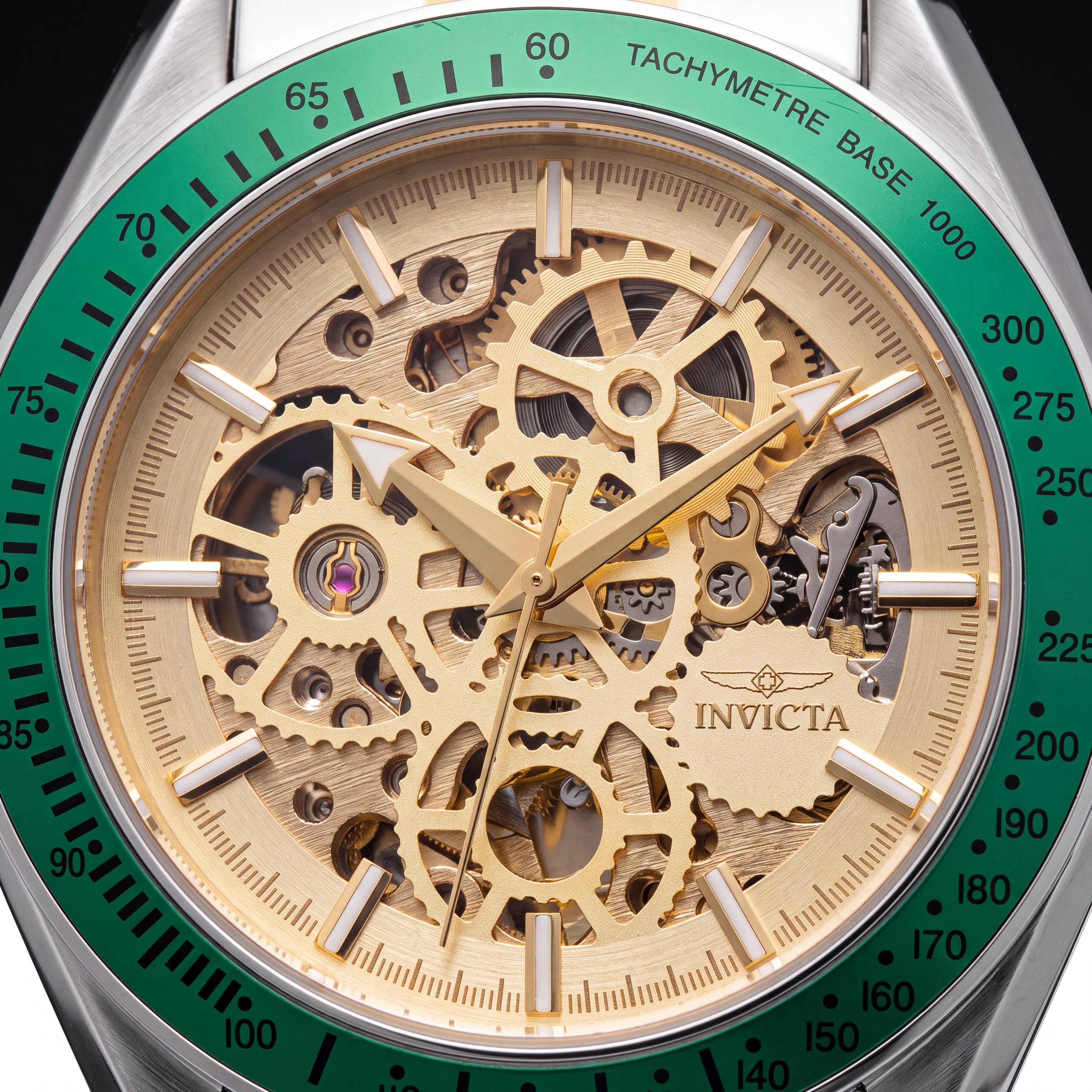 Invicta Objet D Art 69454 Unisex Automatic Stainless Steel Bracelet Watch Gold Dial 43mm, Photo 2