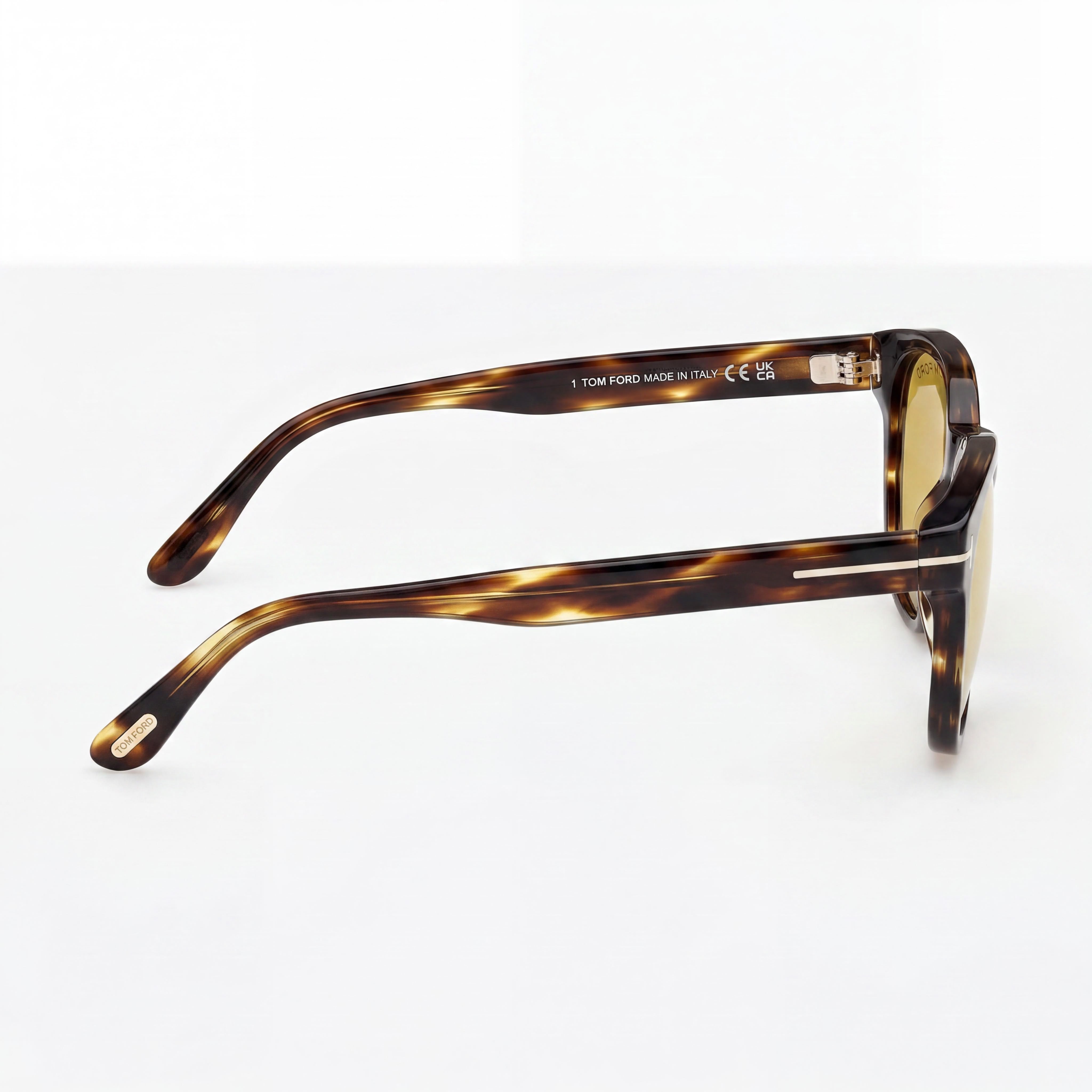 Tom Ford Classic Men's Eyewear with Dark Havana Frame and Black Lenses, Bridge 20mm, Temple 145mm, Photo 3