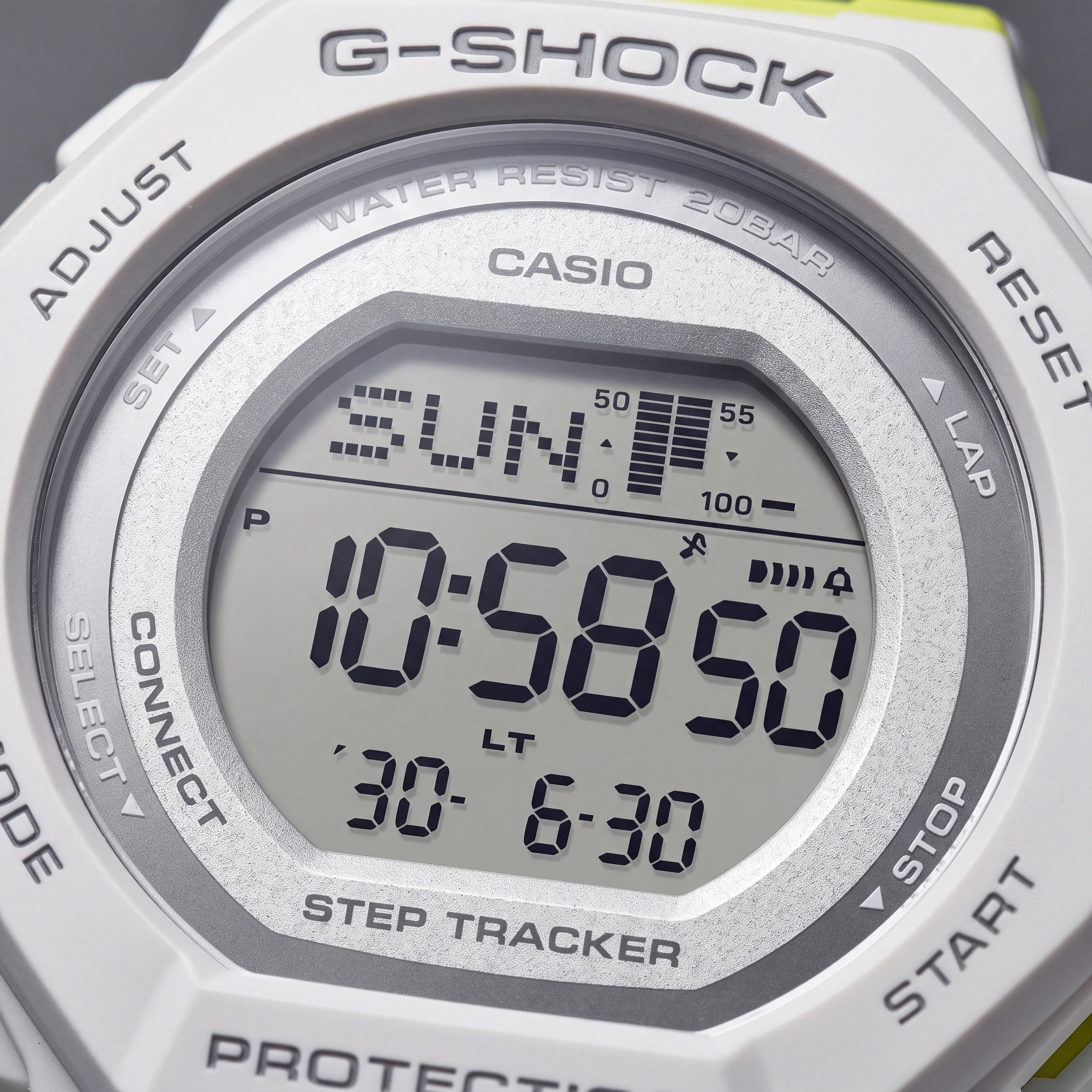 Casio G-Shock Women's White Strap Smartwatch with Fitness Tracking, Shock & 20 ATM Water Resistance, Photo 2