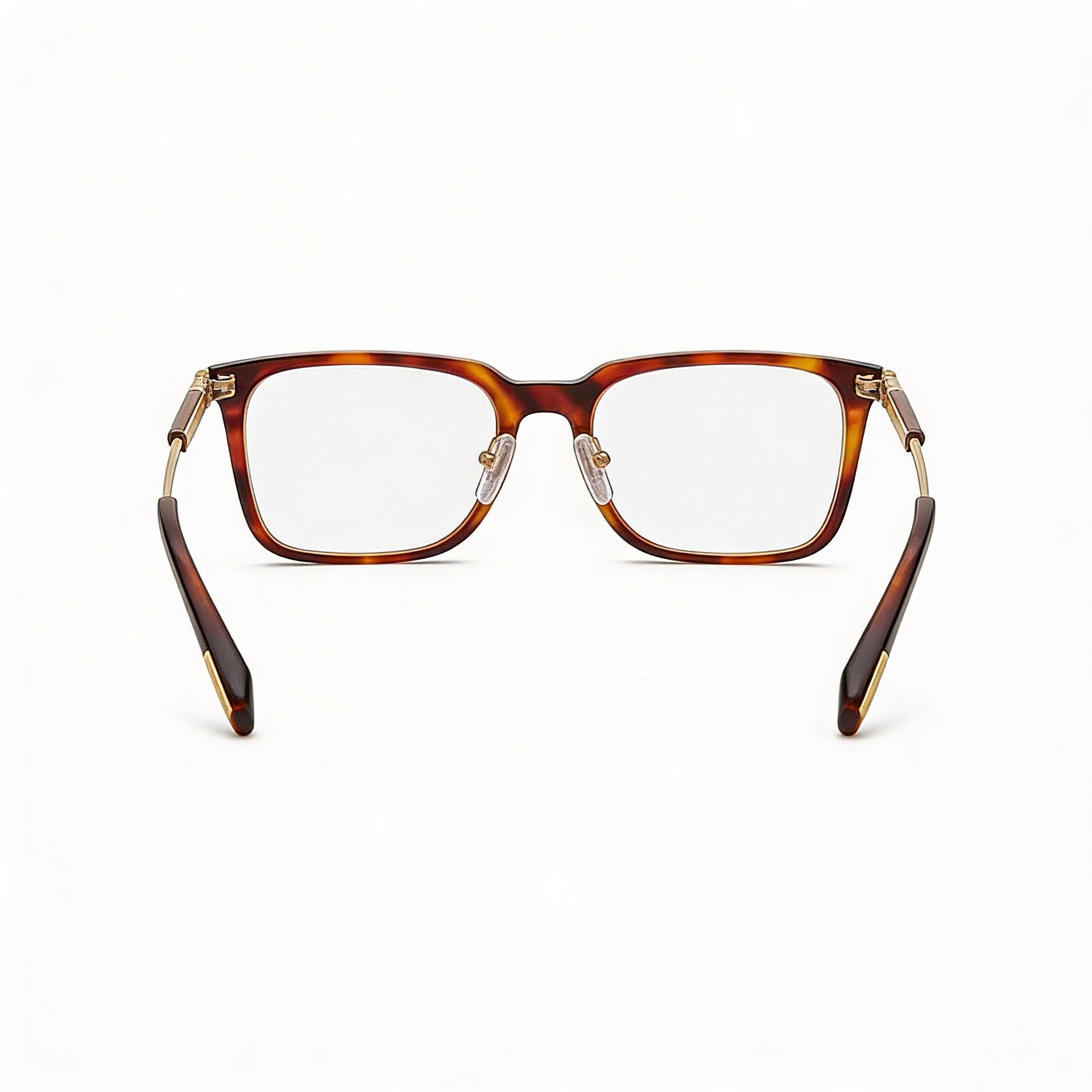 Chopard Modern Unisex Red Havana Acetate & Metal Full Rim Rectangle Clear Lens Eyeglasses 53mm, Photo 3