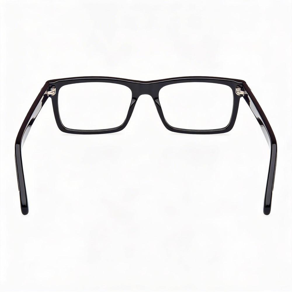 Gafas adidas Originals Or5107 para hombre, ligeras, de plástico, con montura negra brillante y lentes transparentes, 53 mm