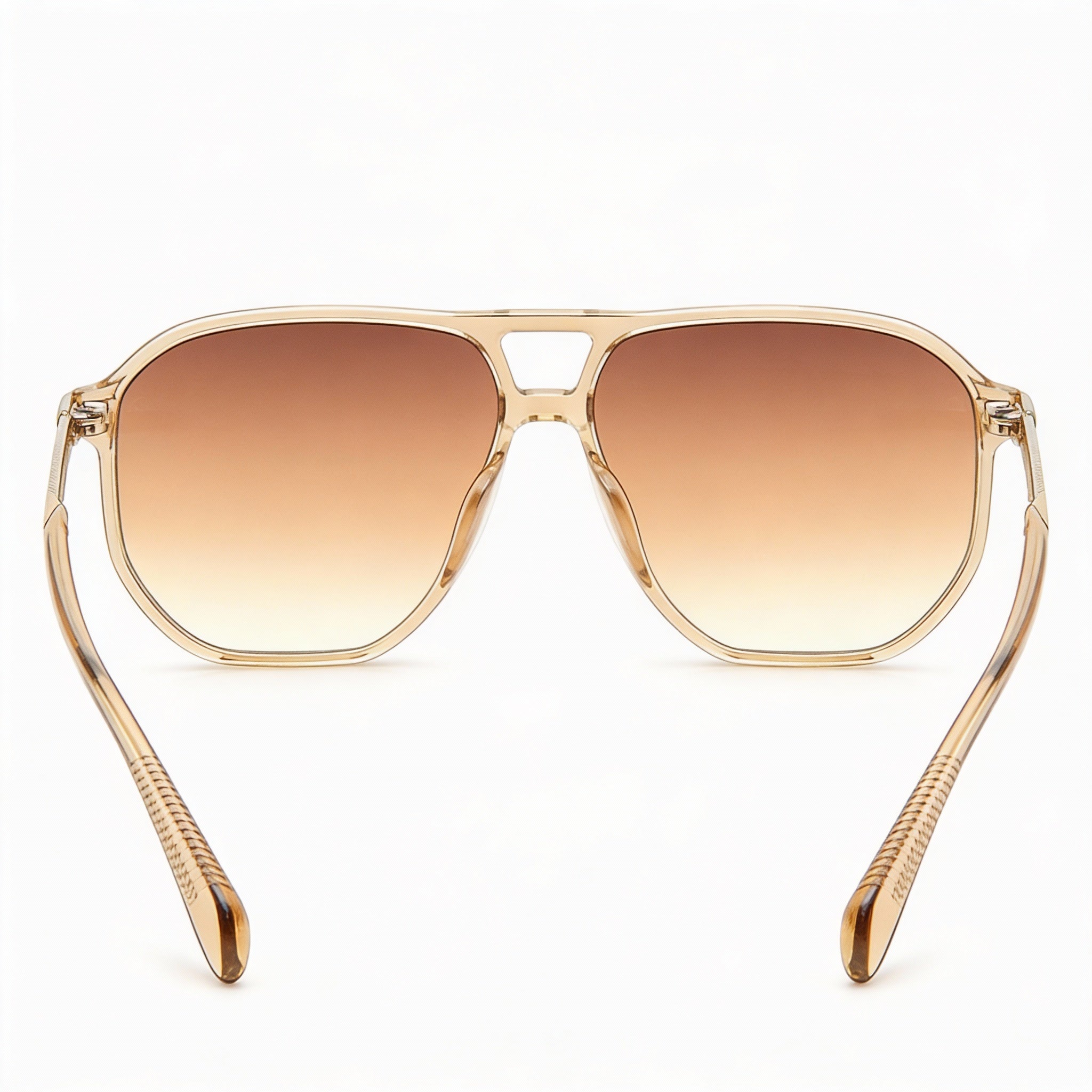 rag & bone Modern Heritage Women's Acetate Sunglasses with UV Protection, Beige, Brown Shaded Brick Lenses, 58mm, Photo 4