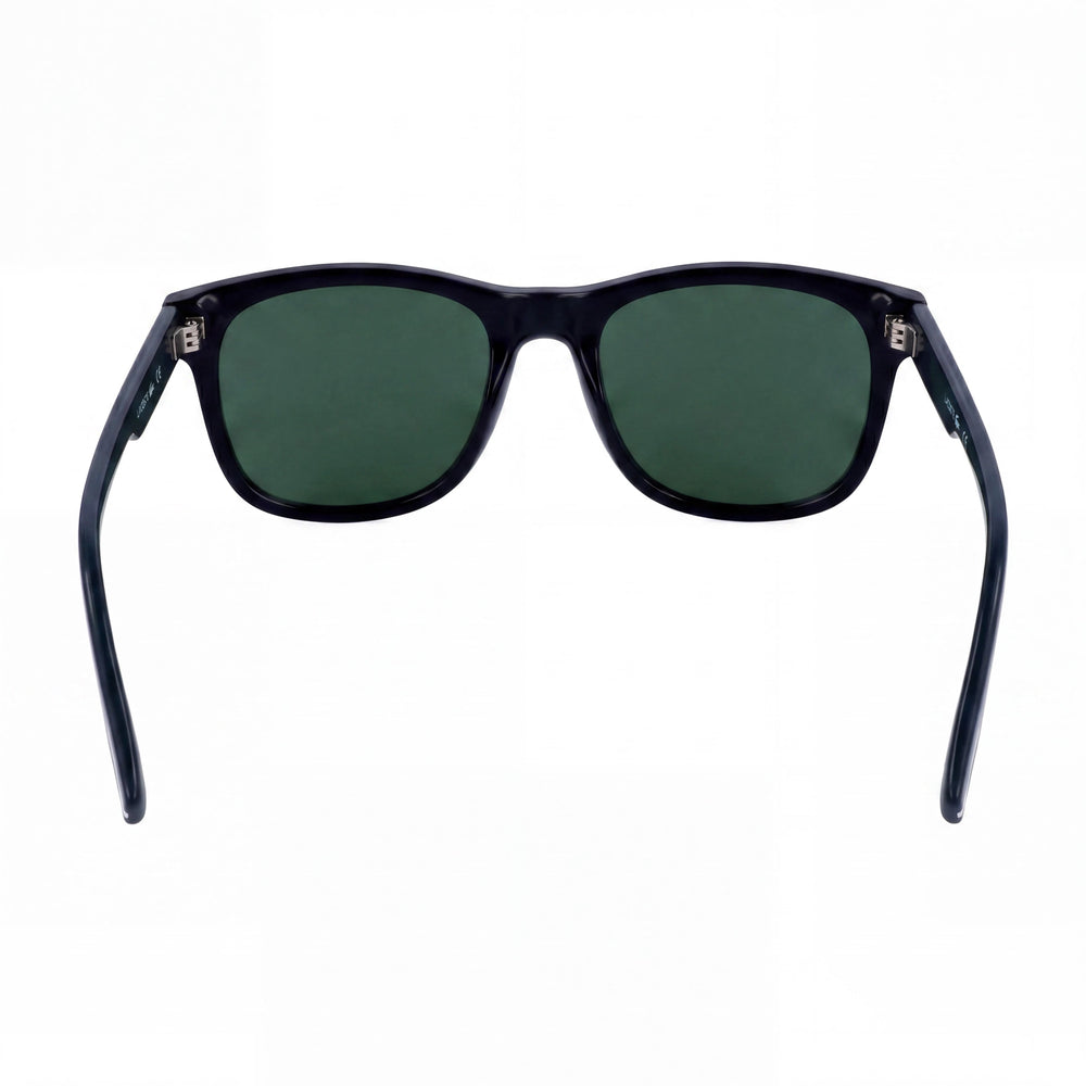 Gafas de sol Lacoste Classic Unisex de acetato negro de 54 mm con lentes verdes sólidas con protección UV