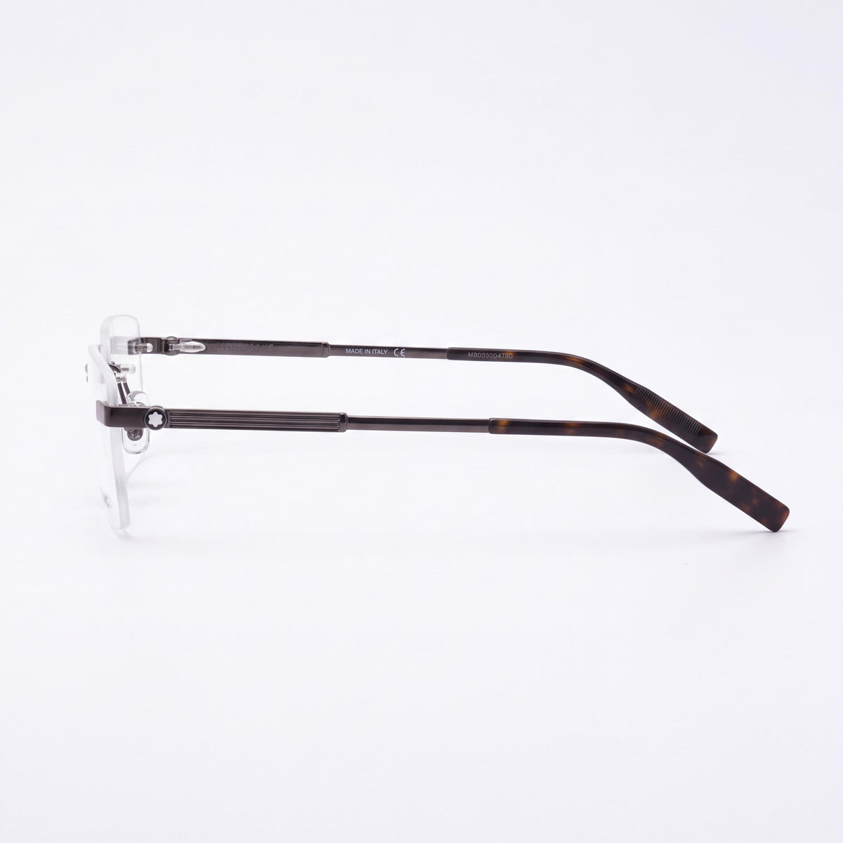 MONTBLANC MB-0030-O 006 Unisex Multicolour Metal Frame Classic Style Clear Lens Eyeglasses 59-16-150, Photo 2