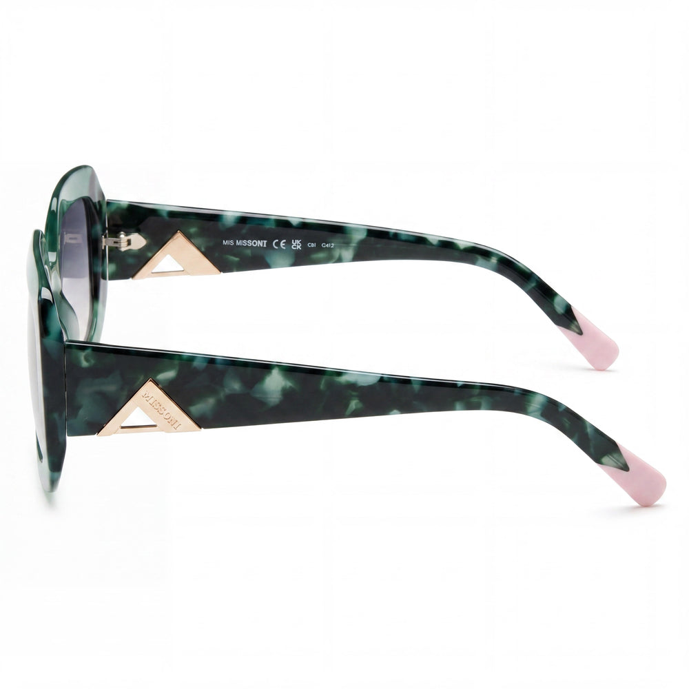 Missoni Missoni Seasonal Women's Green Pink Havana Acetate Frame Polycarbonate UV Protected Sunglasses 54mm Lens Width