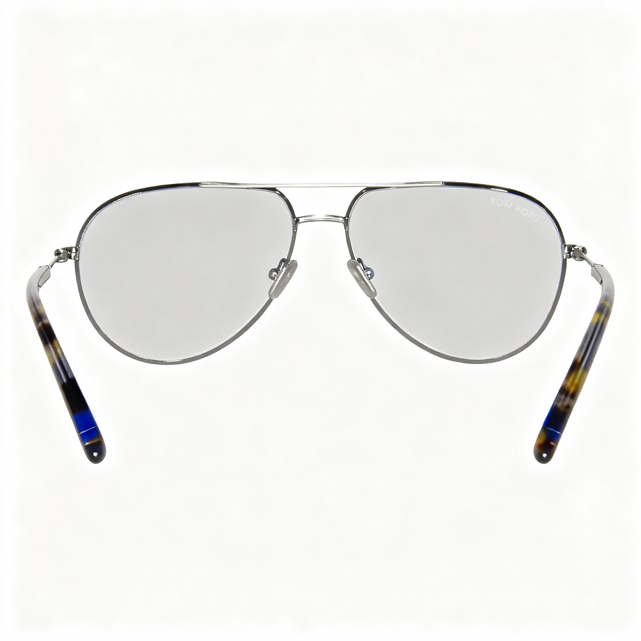 Tom Ford Modern FT5829-B Men's Shiny Dark Gunmetal Metal Blue-Light Block Eyeglasses 57-14-145, Photo 4