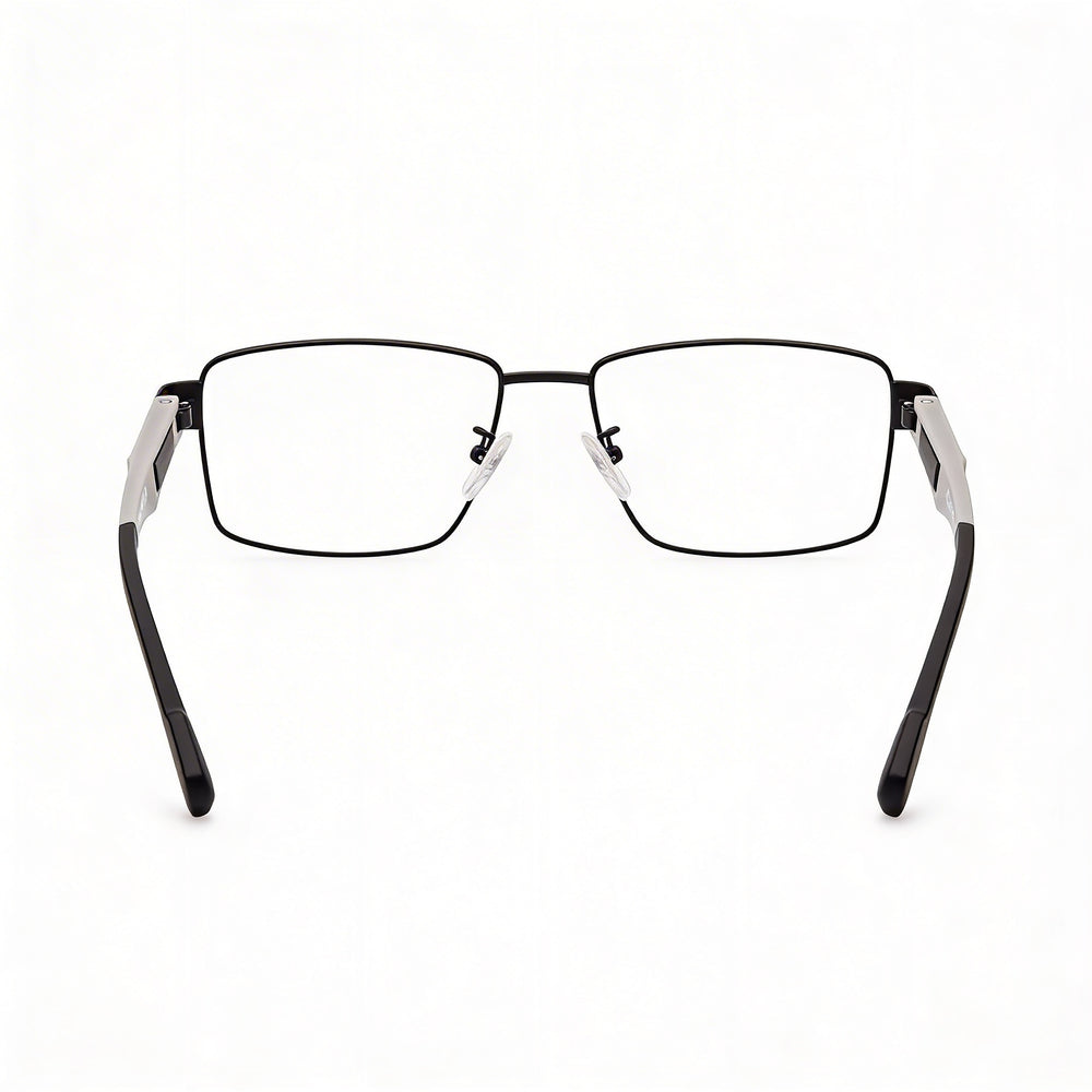 Gafas casuales adidas para hombre con marco de metal negro y lentes de policarbonato transparente de 54 mm de ancho.
