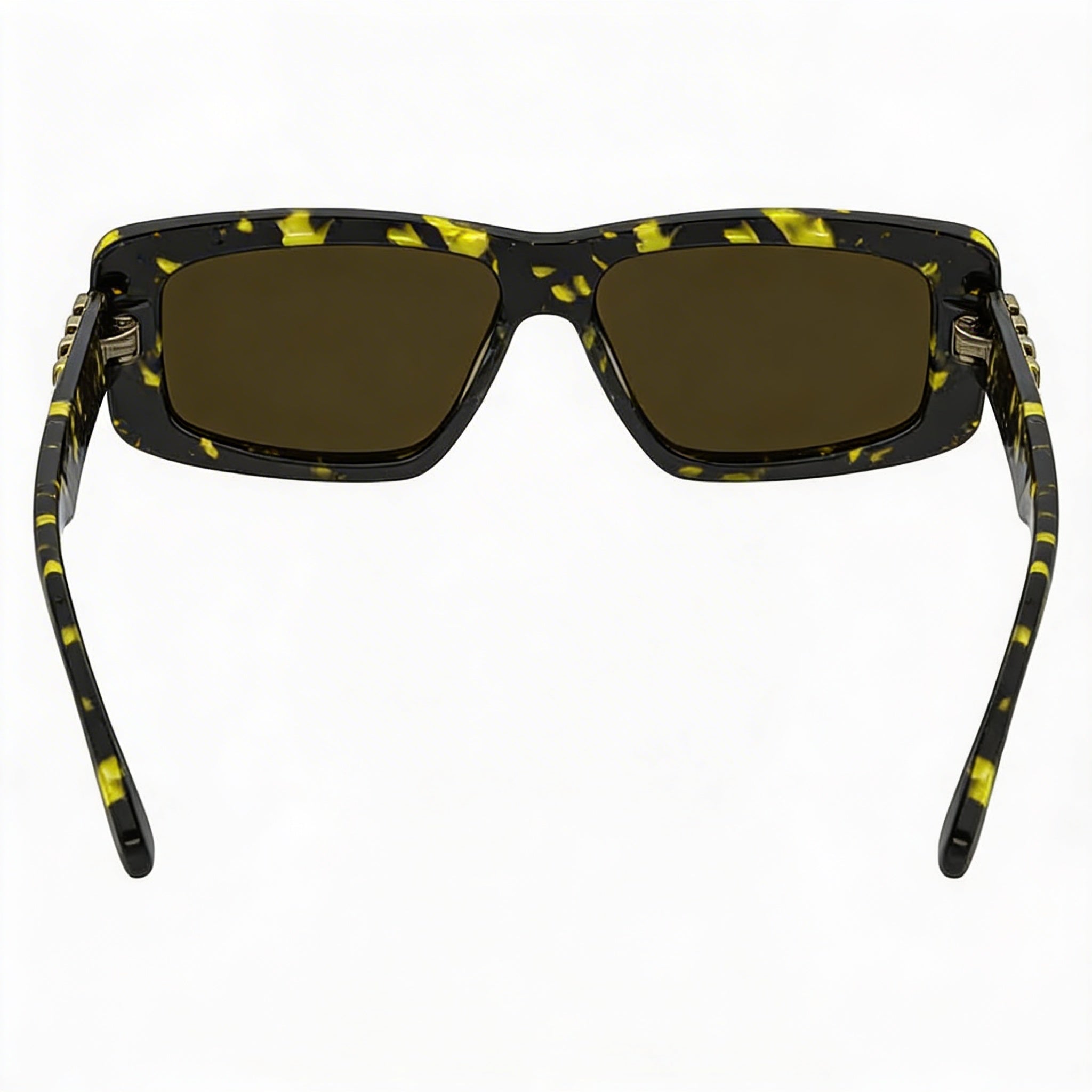 Victoria Beckham Vb669s Unisex Black Yellow Havana Plastic Rectangular Polycarbonate Sunglasses 55mm, Photo 3