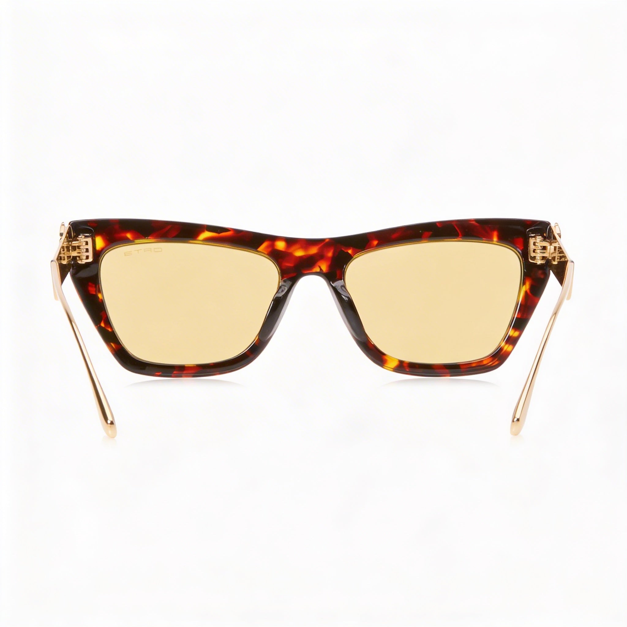 Etro Gafas de Sol Informales para Mujer con Montura de Acetato Havana y Cristales Amarillos de Policarbonato 54-20-140, Photo 3