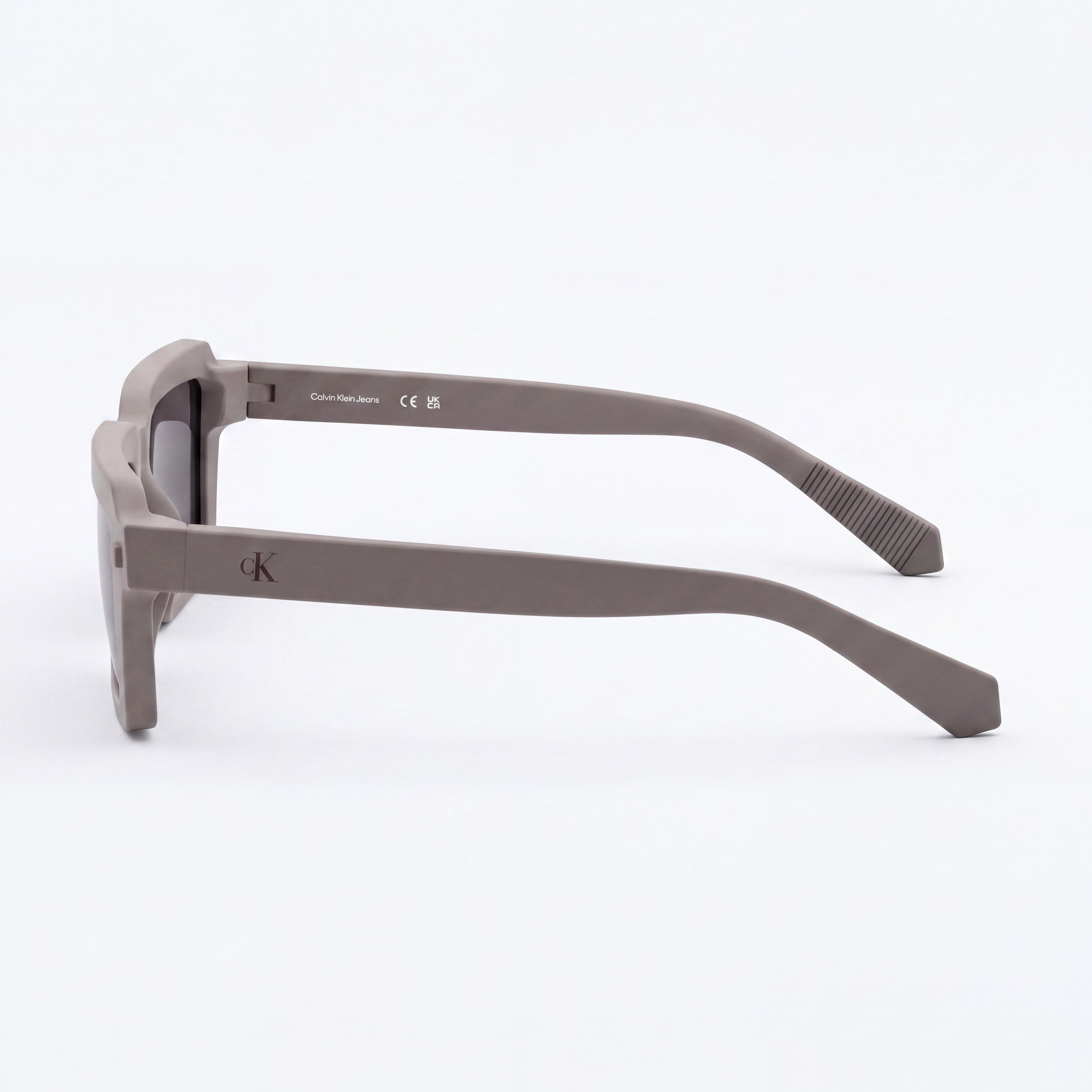 Calvin Klein Ckj25622s Women's Matte Taupe Plastic Frame Solid Grey TRITAN RENEW UV Protection Sunglasses 53-17-145, Photo 3