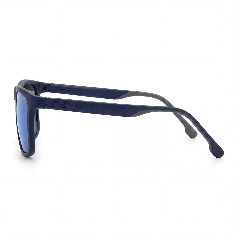 Gafas de sol unisex Carrera 8047/S azules rectangulares con efecto espejo, 58 mm