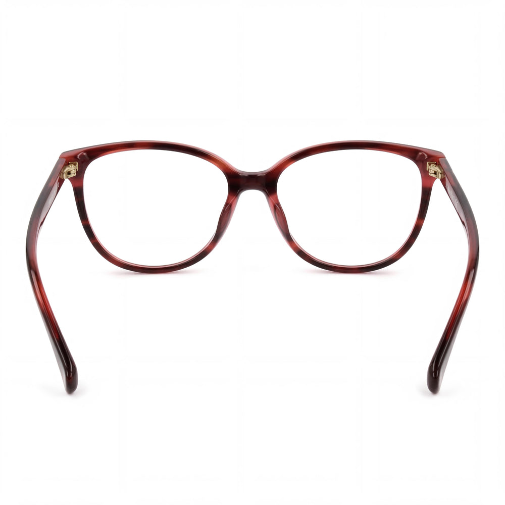 MaxMara MM5055 Women's Casual Cat Eye Eyeglass Frame Shiny Bordeaux Pantographed Plastic 54mm