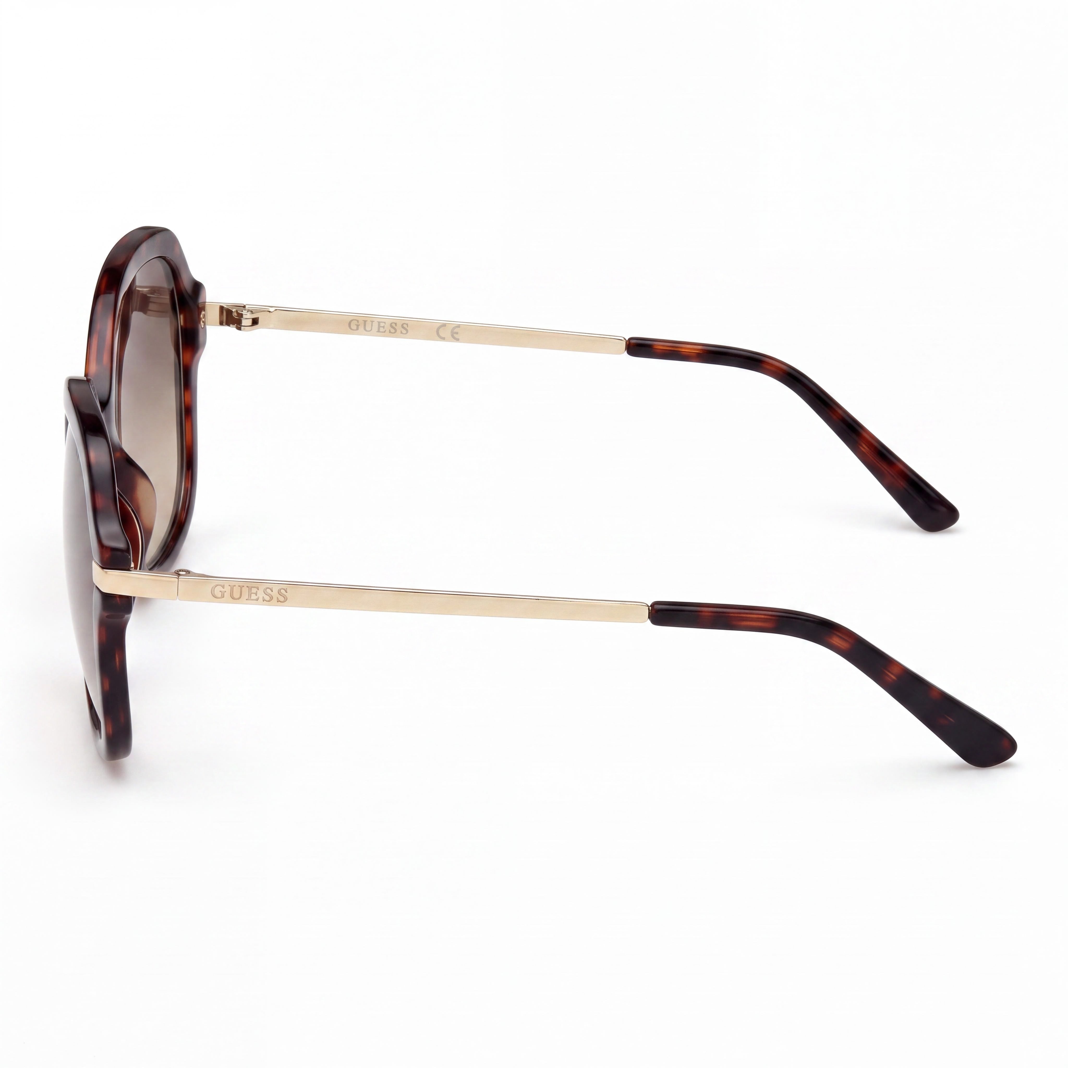 GUESS Classic Women's Dark Havana Polycarbonate UV Protection Sunglasses with Gradient Brown Lenses 55mm, Photo 2