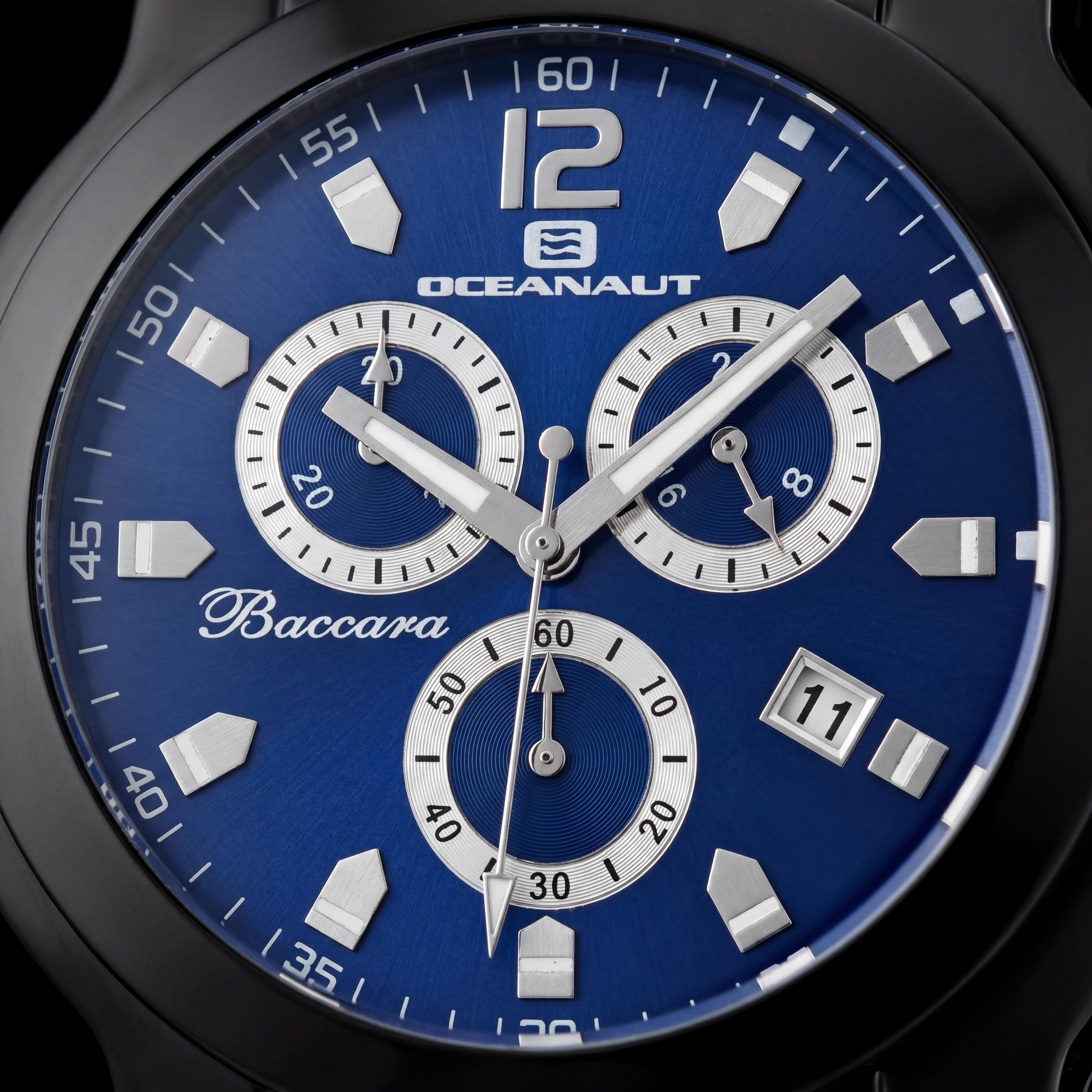 Christian Van Sant Men's Quartz Chronograph Silver Stainless Steel Water Resistant Watch with Blue Dial, Photo 2