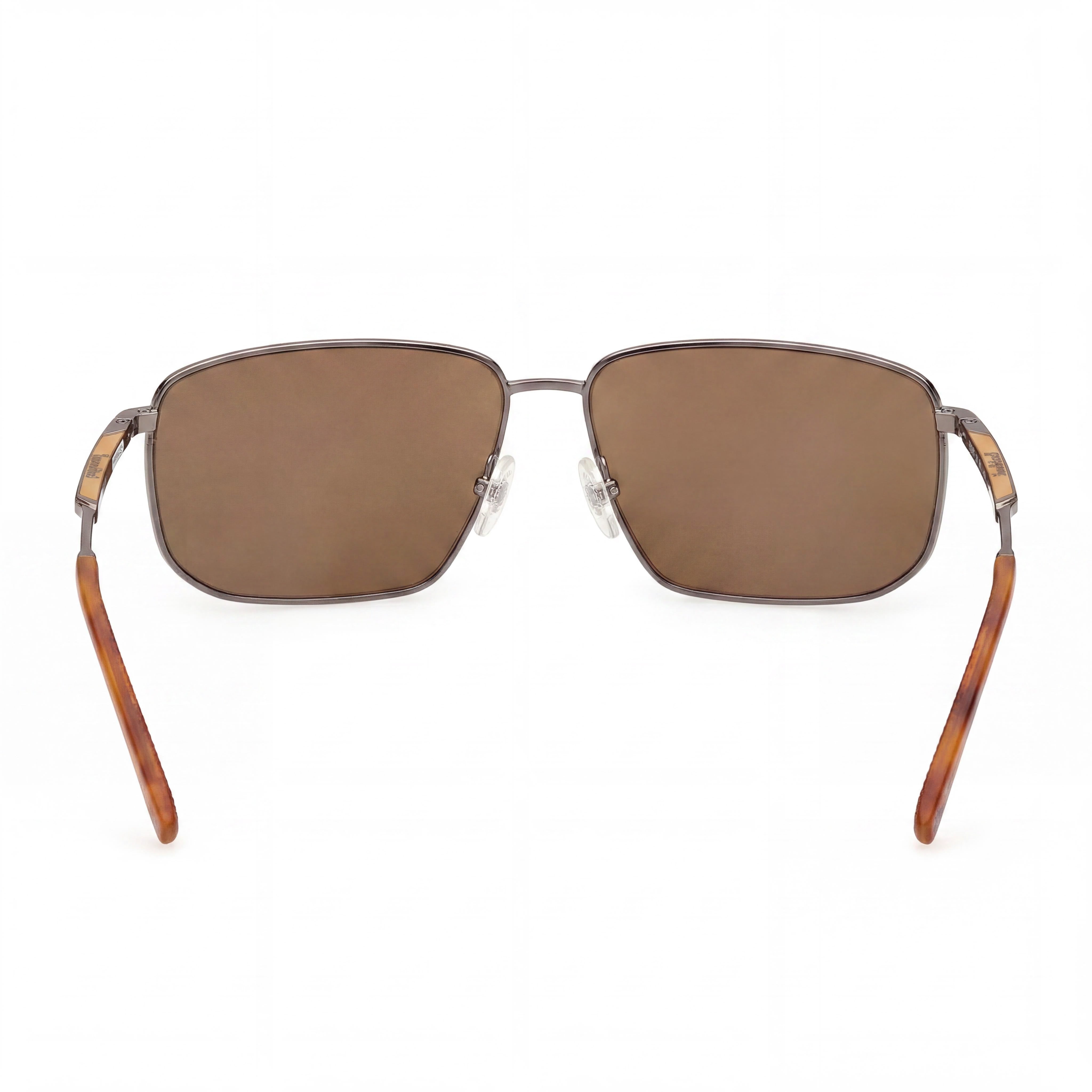 Timberland Rectangular Unisex Metal Sunglasses, Dark Ruthenium Frame, Brown Lens, UV Protected, 61mm, Photo 4
