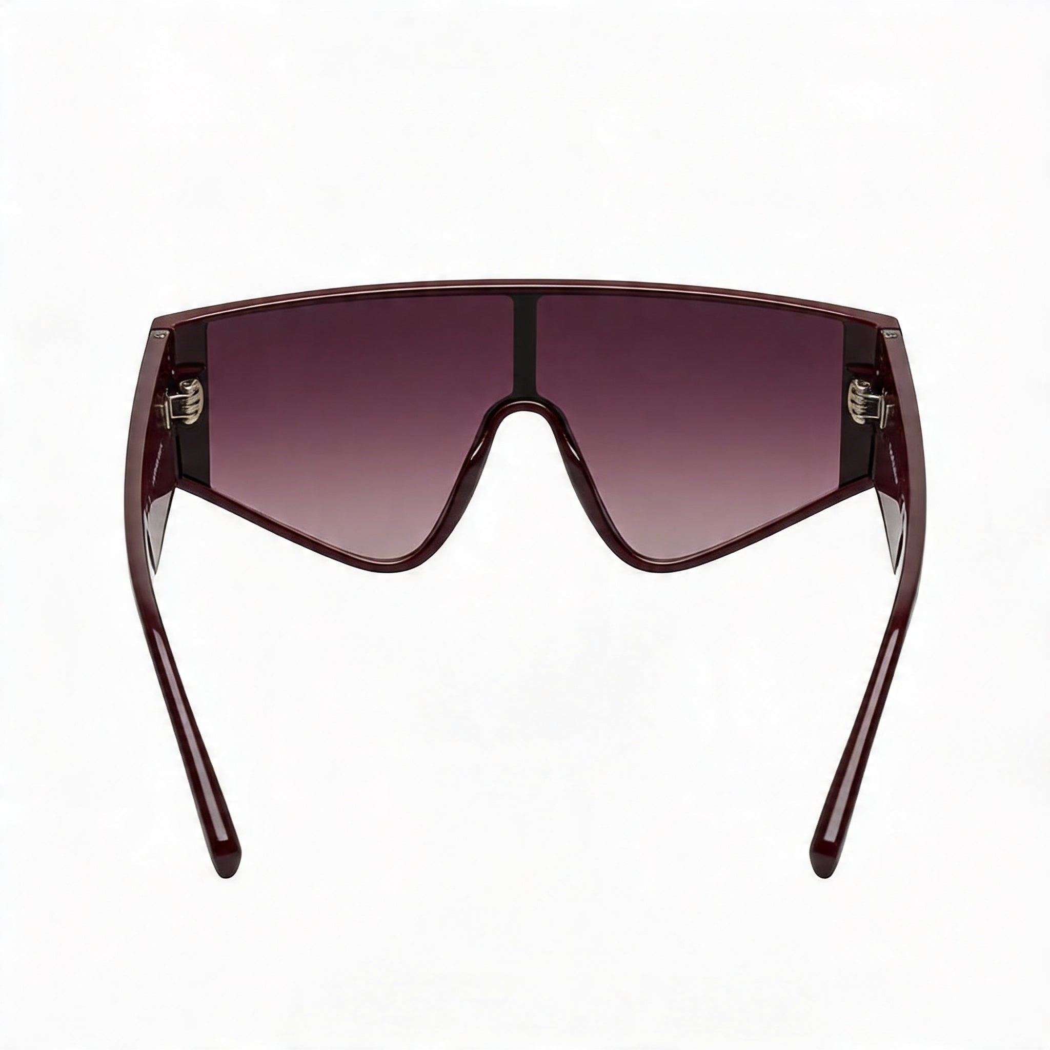 KARL LAGERFELD Women's Mask Wraparound Sunglasses, Bordeaux Acetate Frame, Gradient Bordeaux Lenses, 65mm UV400, Photo 4
