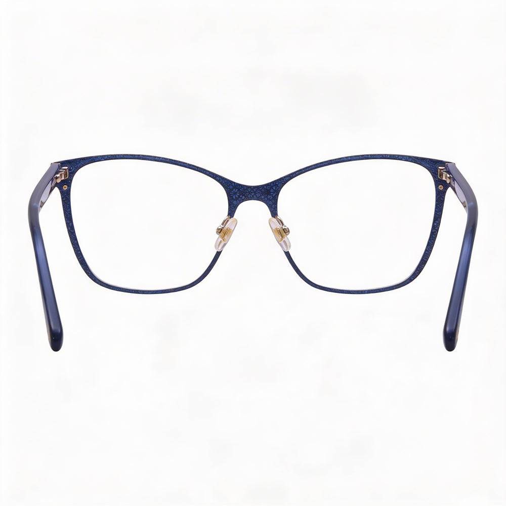 Kate Spade New York Seline Gafas Rectangulares de Montura Completa para Mujer, Montura de Metal Azul, Ancho de Lente 53 mm