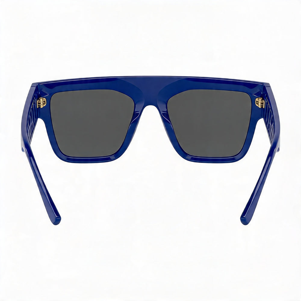 Versace Men's Contemporary Multi-Coloured Injected Rectangle Prescription-Ready UV Protection Sunglasses 53mm