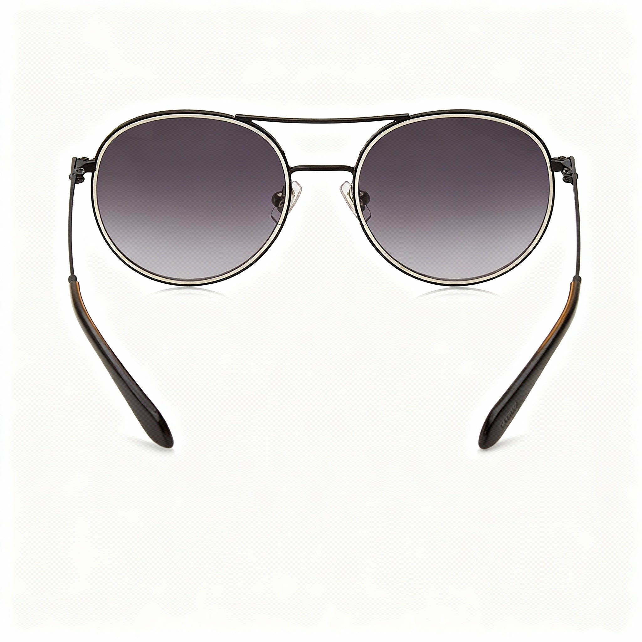 Gafas de sol Fossil para mujer, estilo casual, de acero aleado negro con lentes de acetato en gris oscuro (17-140 mm), Photo 4