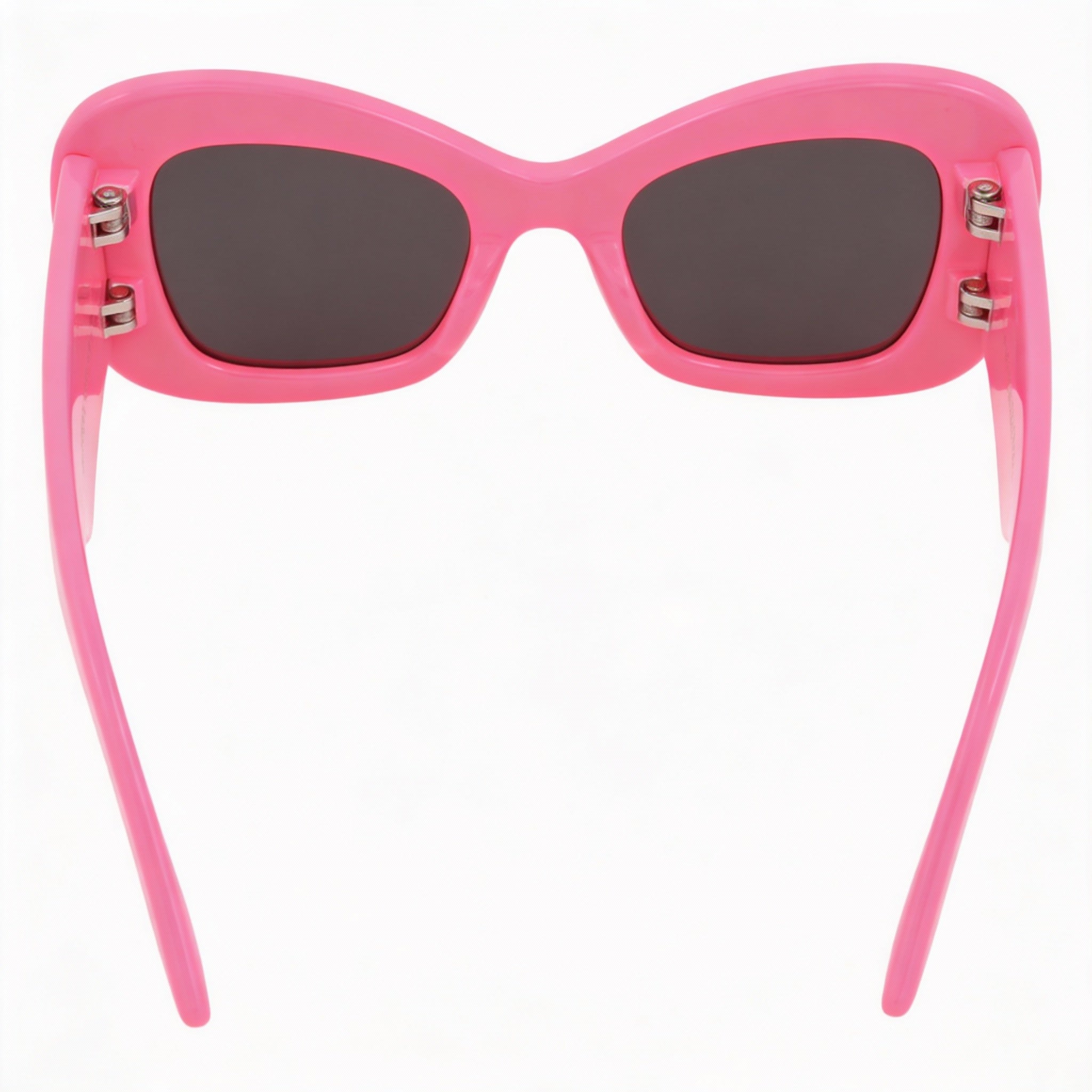 Alexander McQueen Women's Cat Eye Sunglasses with Pink Pink Grey Recycled Acetate Frame and Lenses, 50mm Lens Width, Photo 3