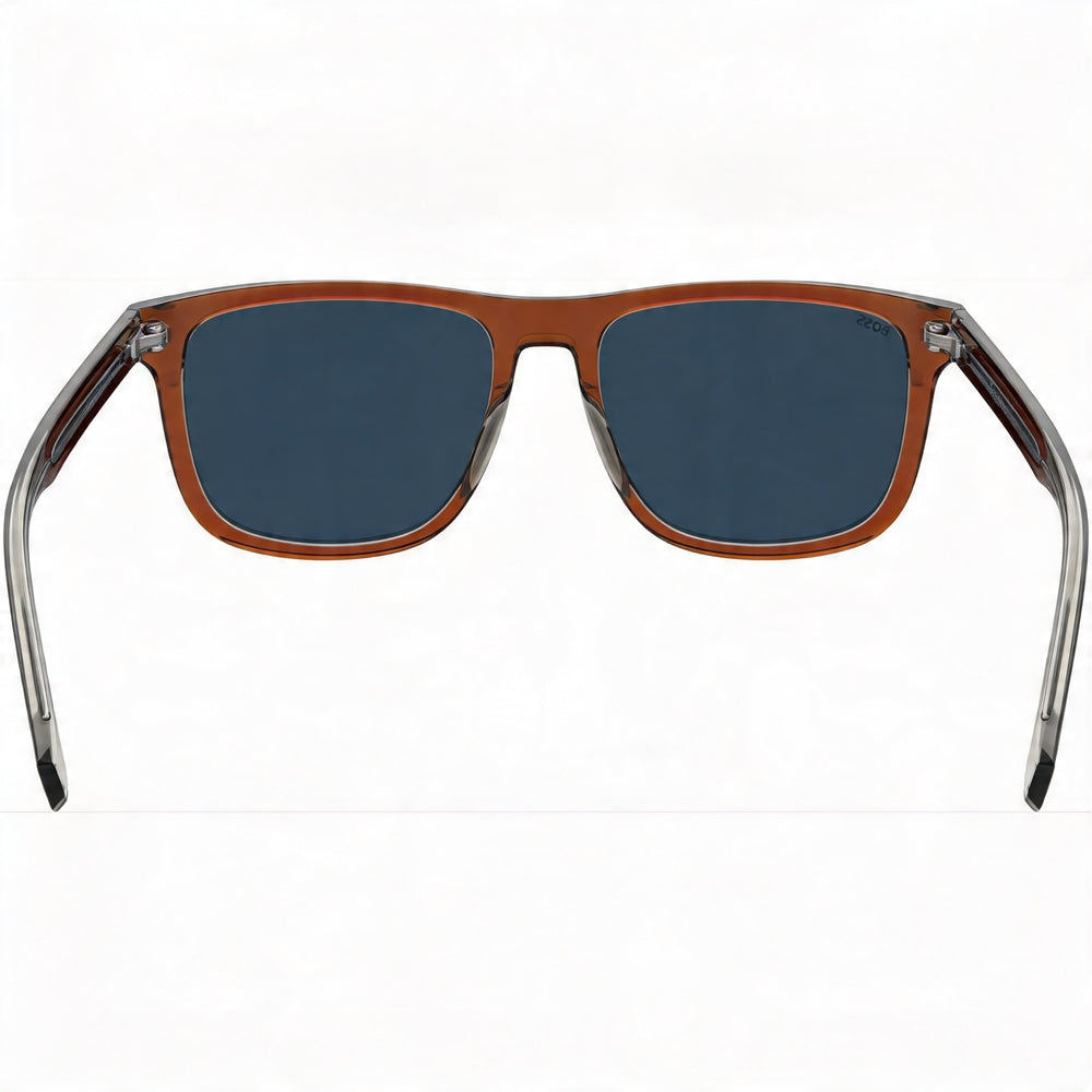 Hugo Boss Boss 1626/S Gafas de sol casuales para hombre de acetato ecológico, montura marrón, lentes azules, protección UV, 55 mm
