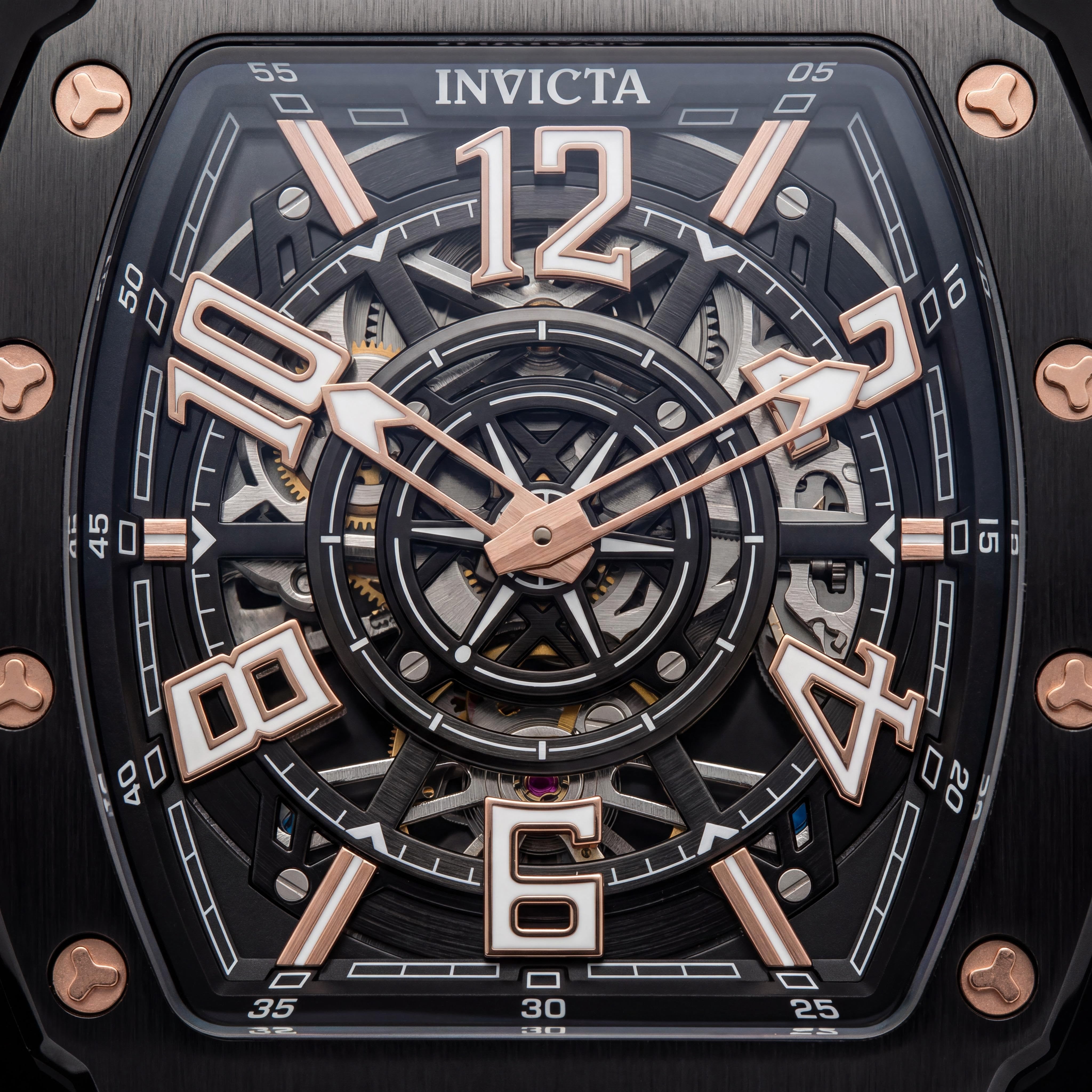 Invicta S1 Rally 69513 Men's Automatic 43mm Carbon Fiber Black Dial Watch with Silicone Strap, Photo 2